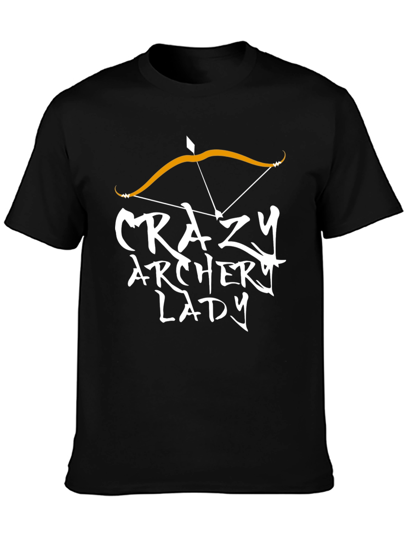 Crazy Archer Lady T-Shirt - Archery Bow Design