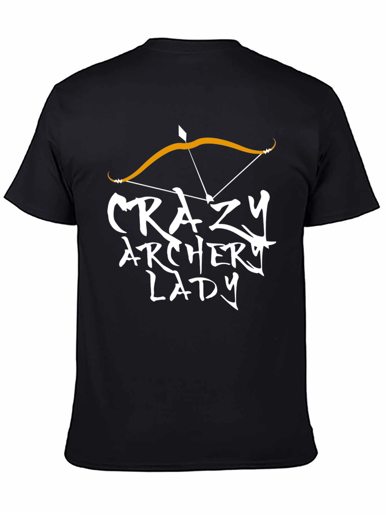 Crazy Archer Lady T-Shirt - Archery Bow Design