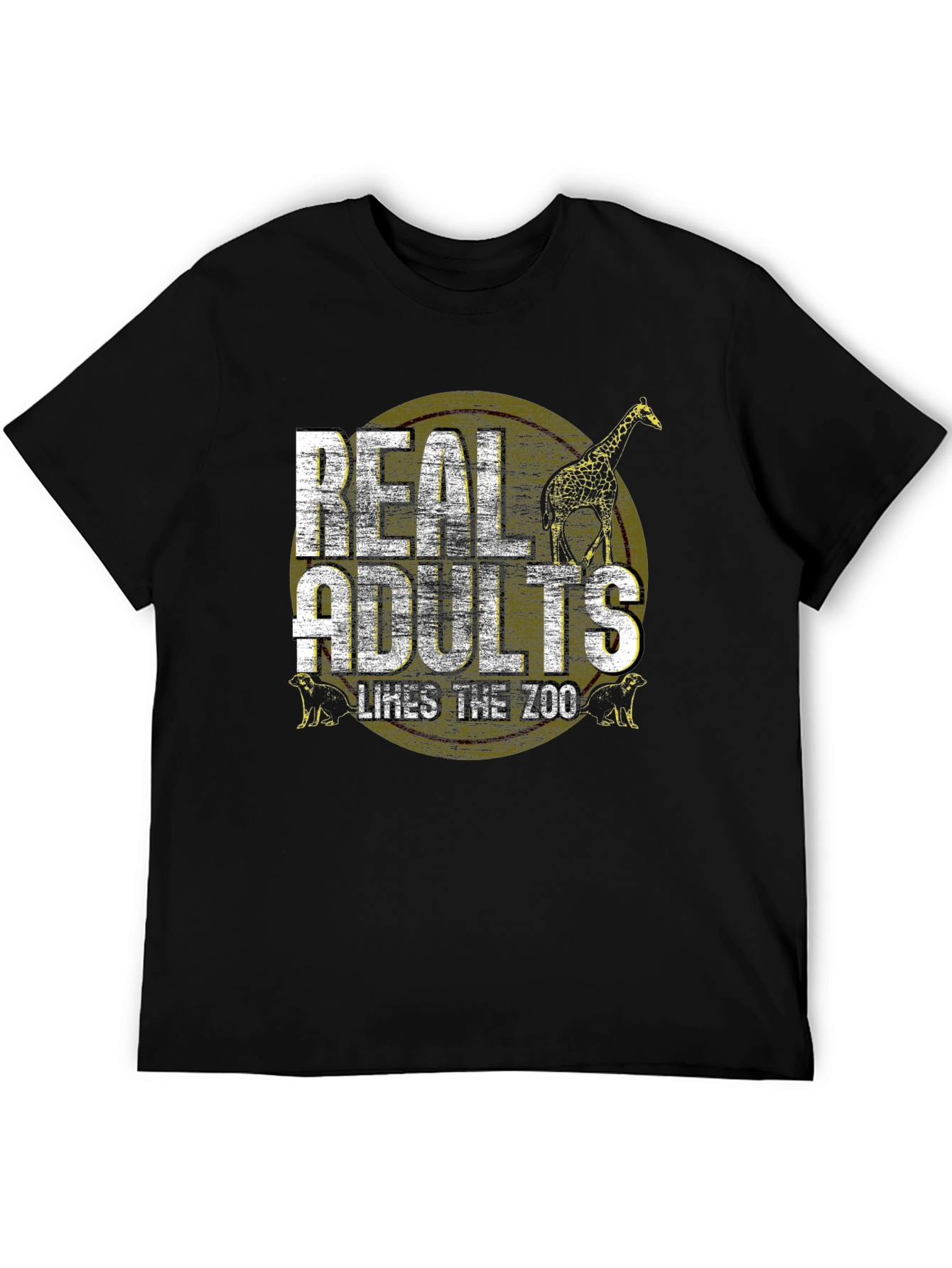 Real Adults Zoo Lover Graphic T-Shirt