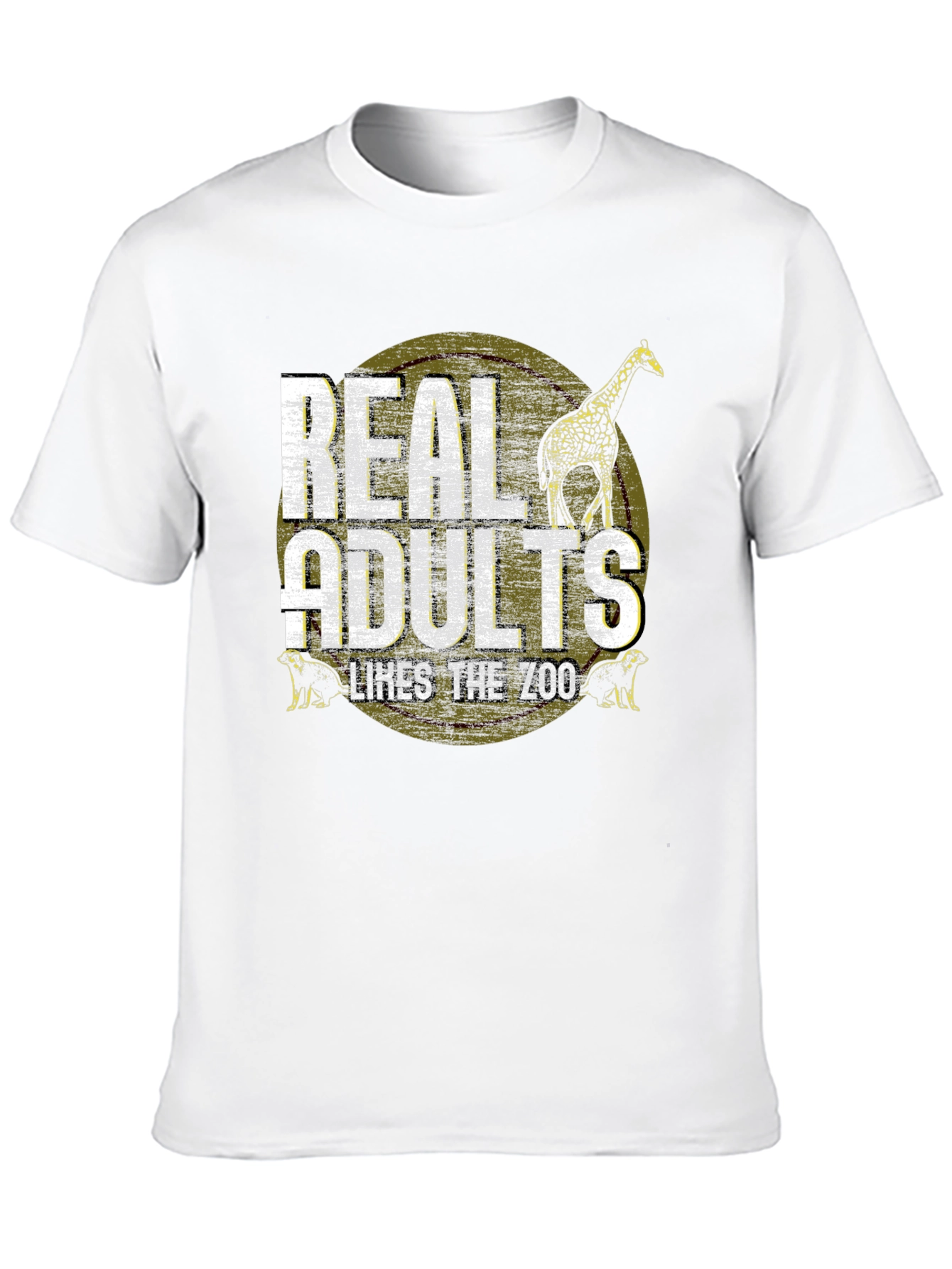 Real Adults Zoo Lover Graphic T-Shirt