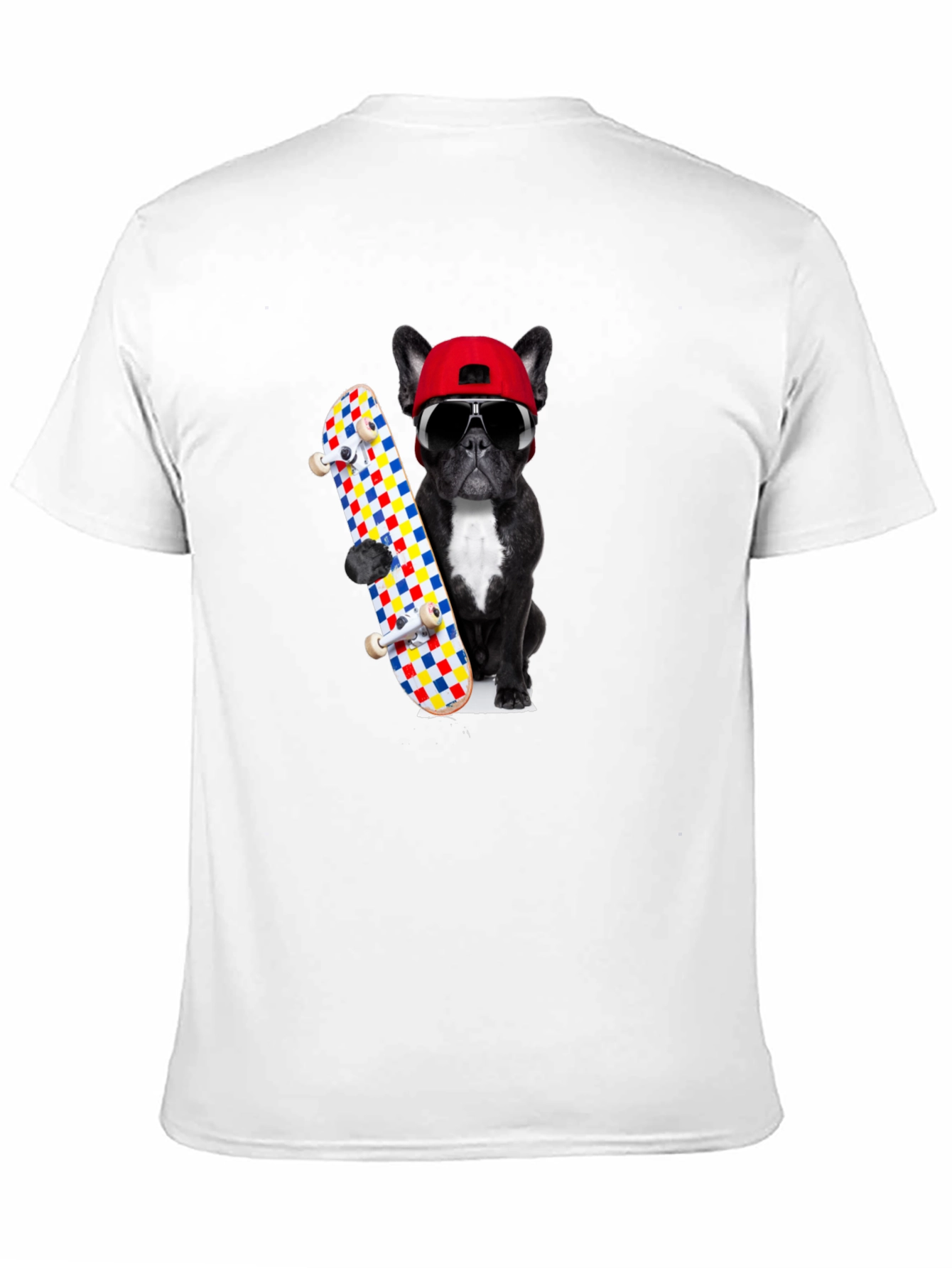 Cool Dog Skateboard Graphic Tee - Black