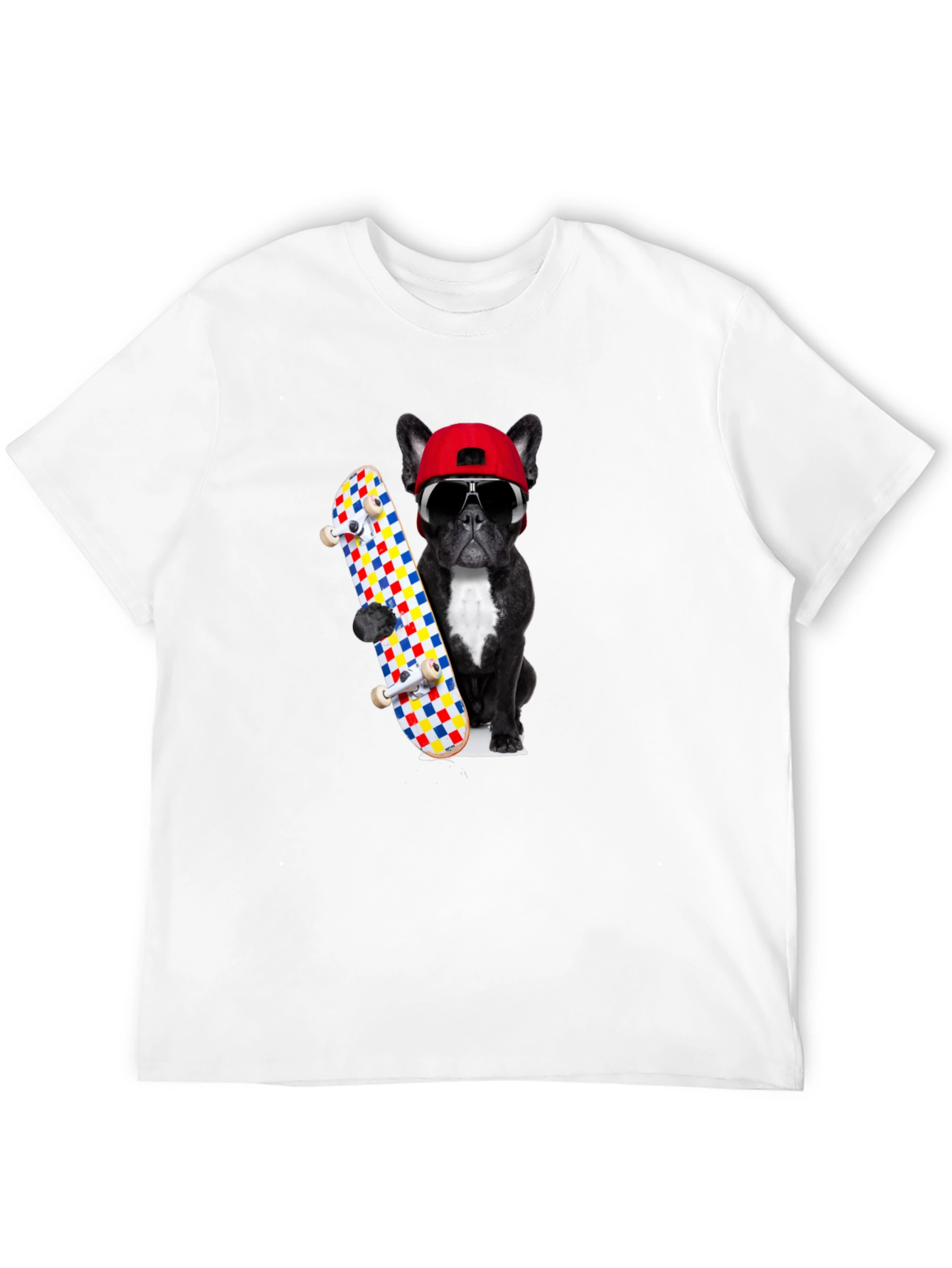Cool Dog Skateboard Graphic Tee - Black