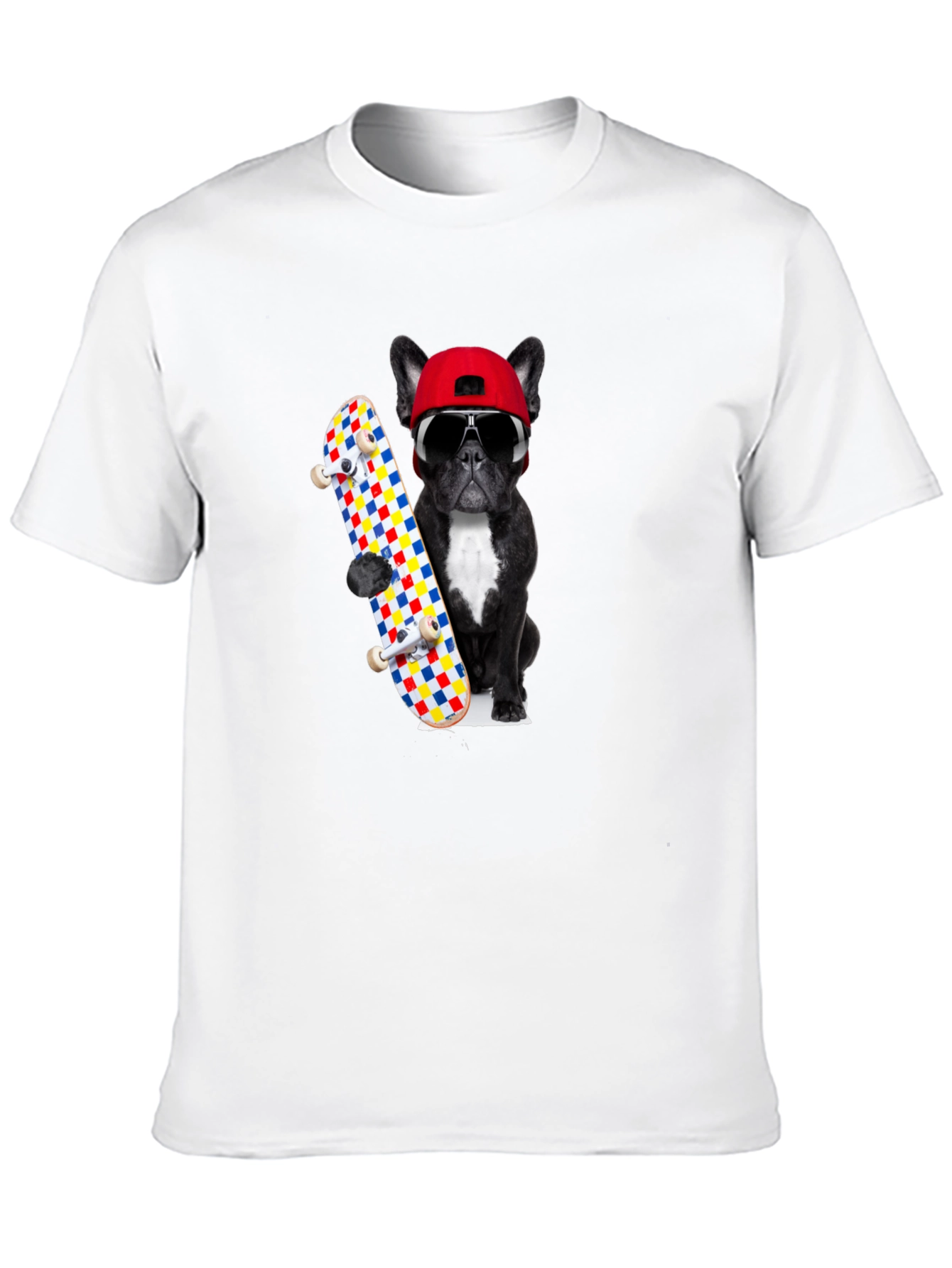 Cool Dog Skateboard Graphic Tee - Black