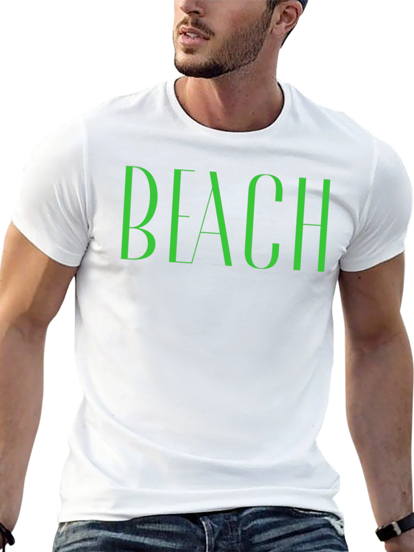 Black Beach Graphic Tee - Stylish Summer Vibes