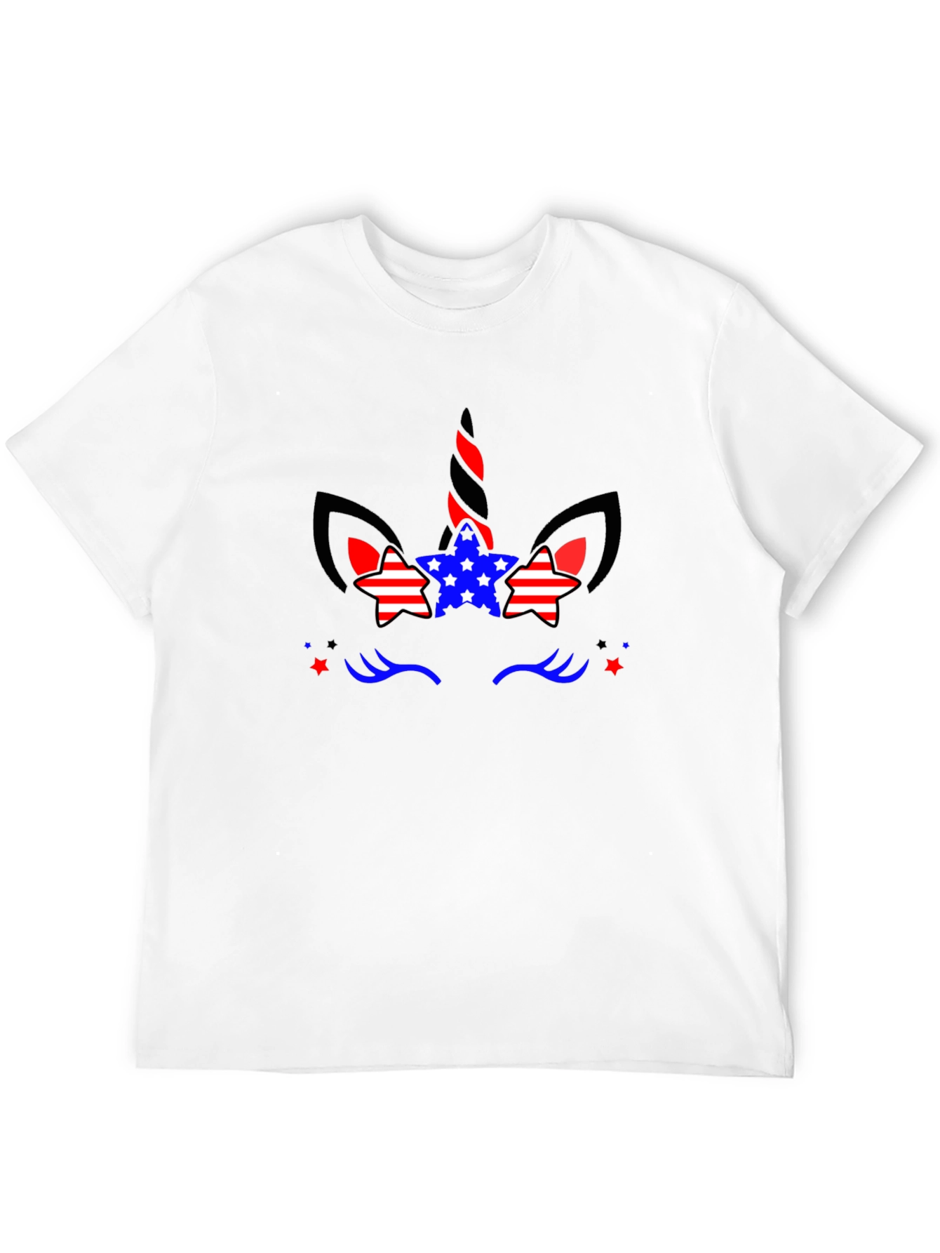 Patriotic Unicorn T-Shirt - Black