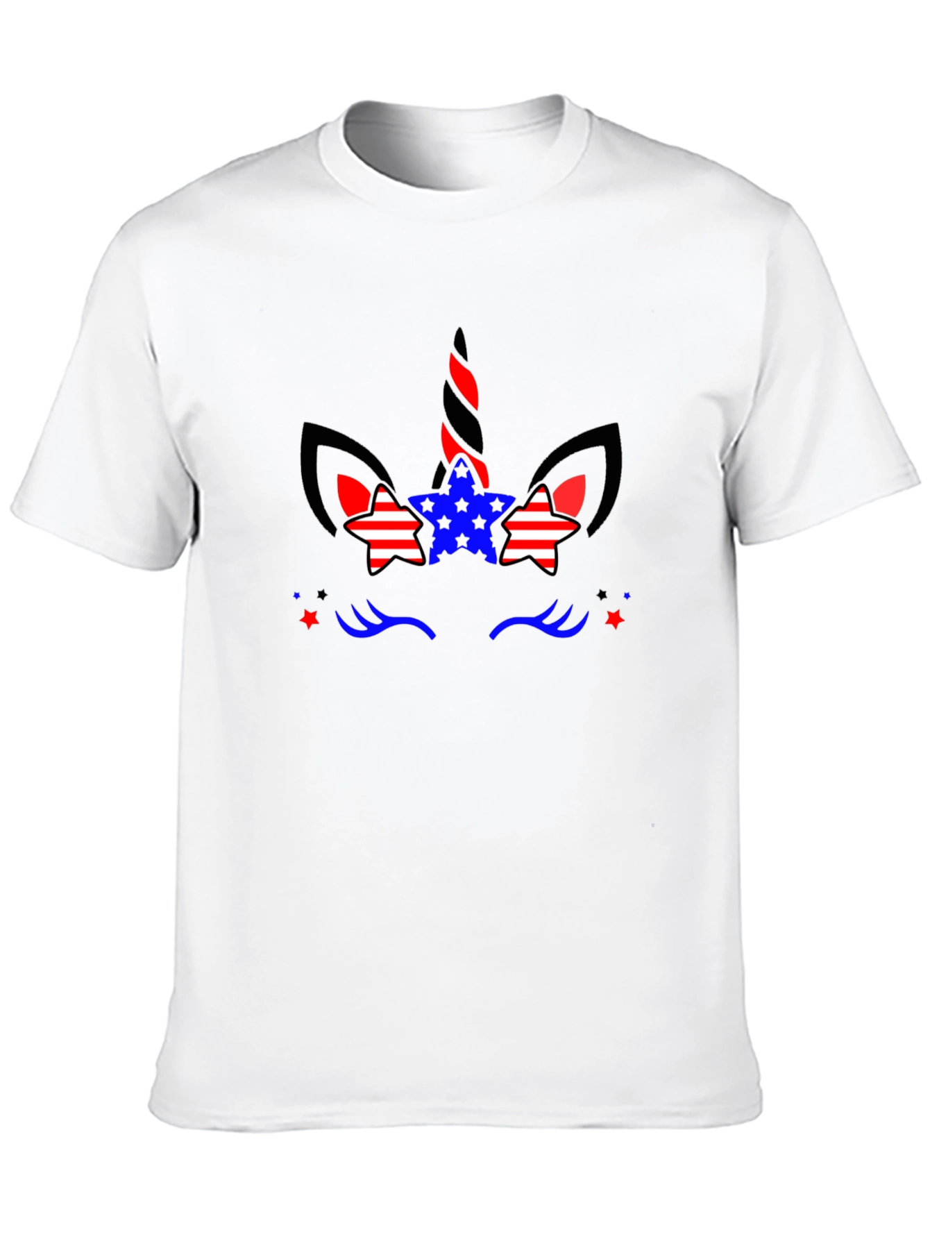 Patriotic Unicorn T-Shirt - Black