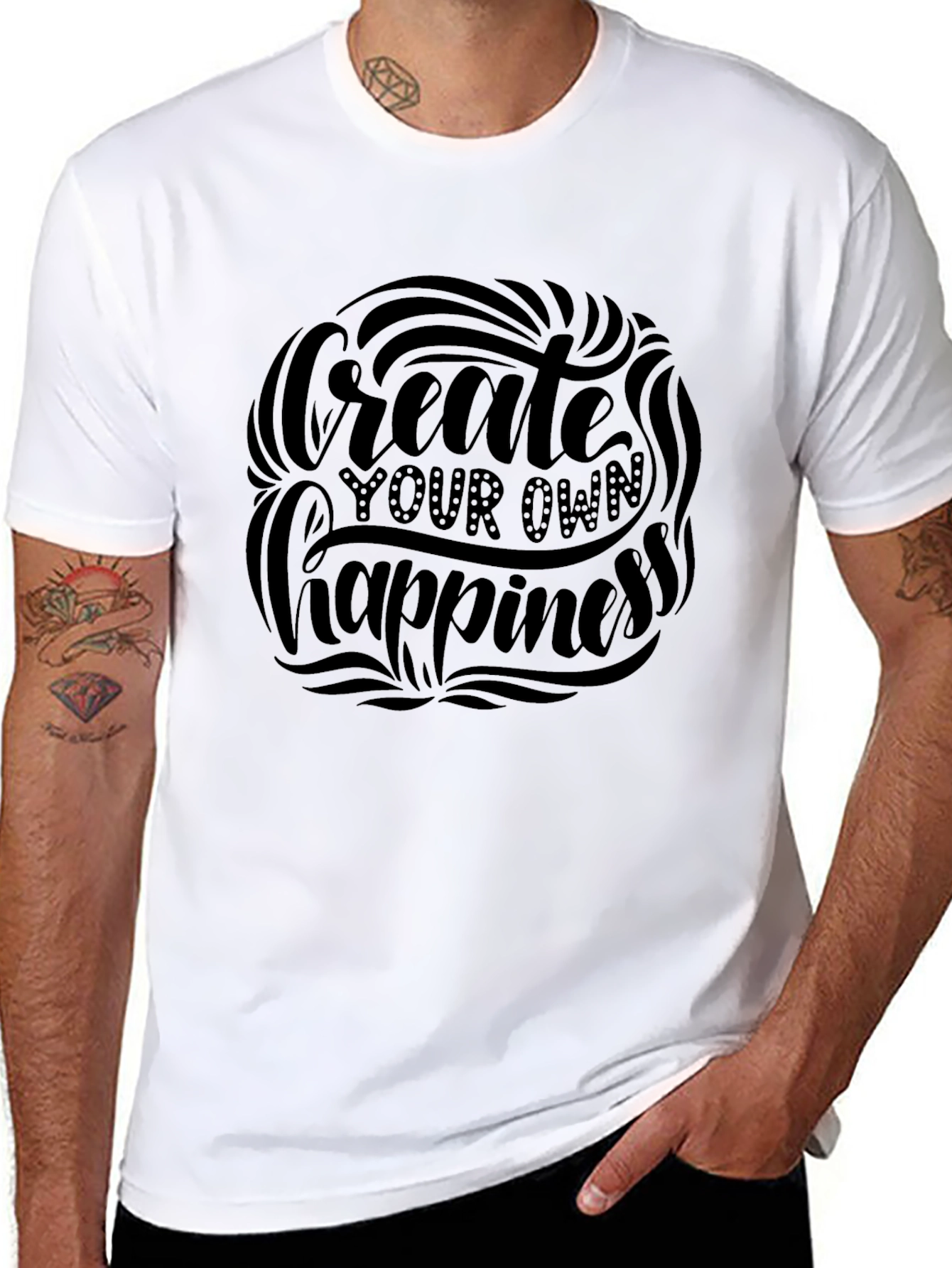 Create Your Own Happiness Black T-Shirt