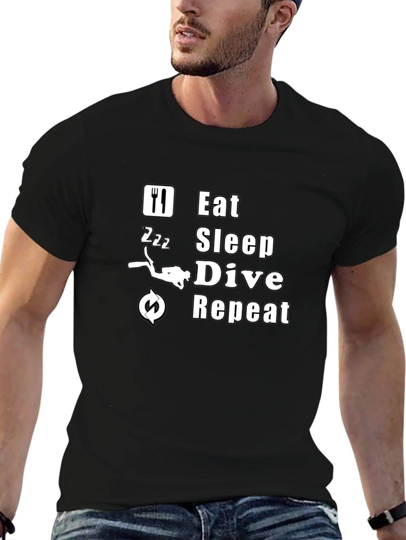 Eat Sleep Dive Repeat T-Shirt - Scuba Diving Tee
