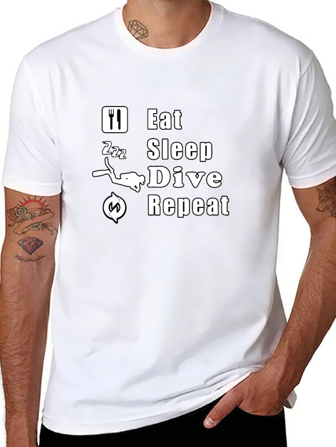 Eat Sleep Dive Repeat T-Shirt - Scuba Diving Tee