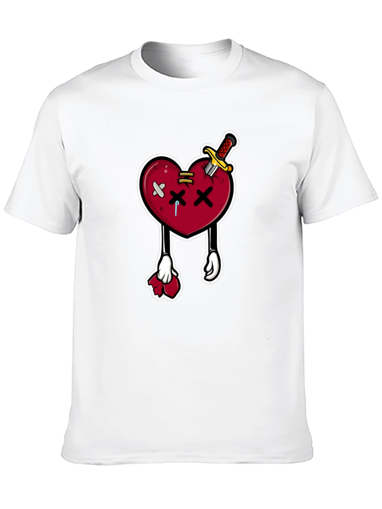 Cartoon Heart with Knife T-Shirt