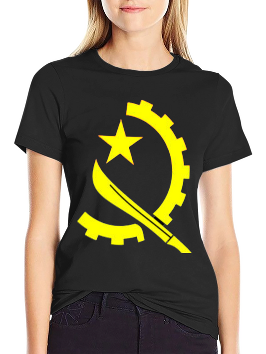 Angola Flag Graphic Tee - Stylish Casual Top