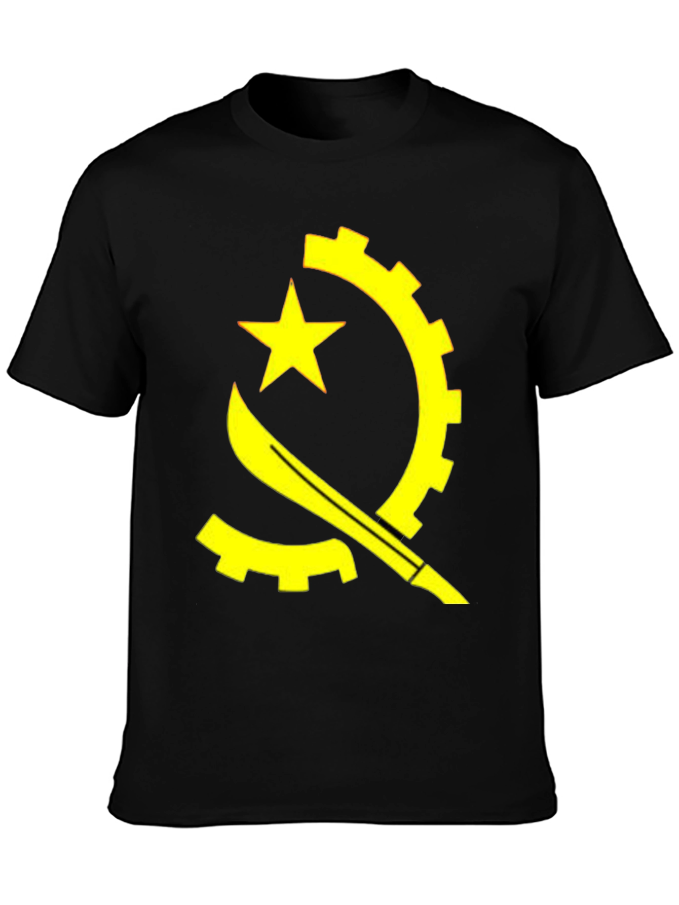 Angola Flag Graphic Tee - Stylish Casual Top