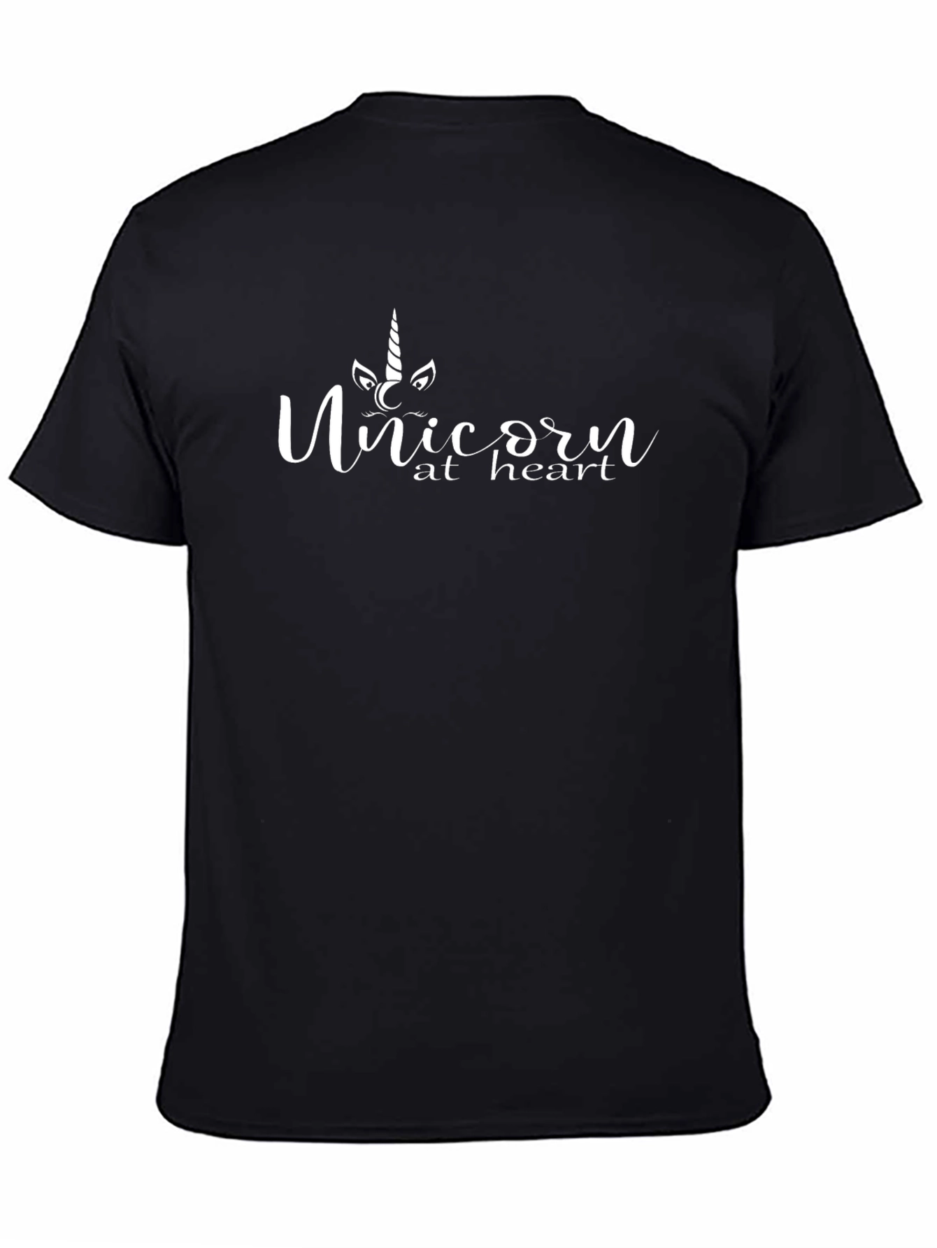 Unicorn at Heart Black Graphic T-Shirt