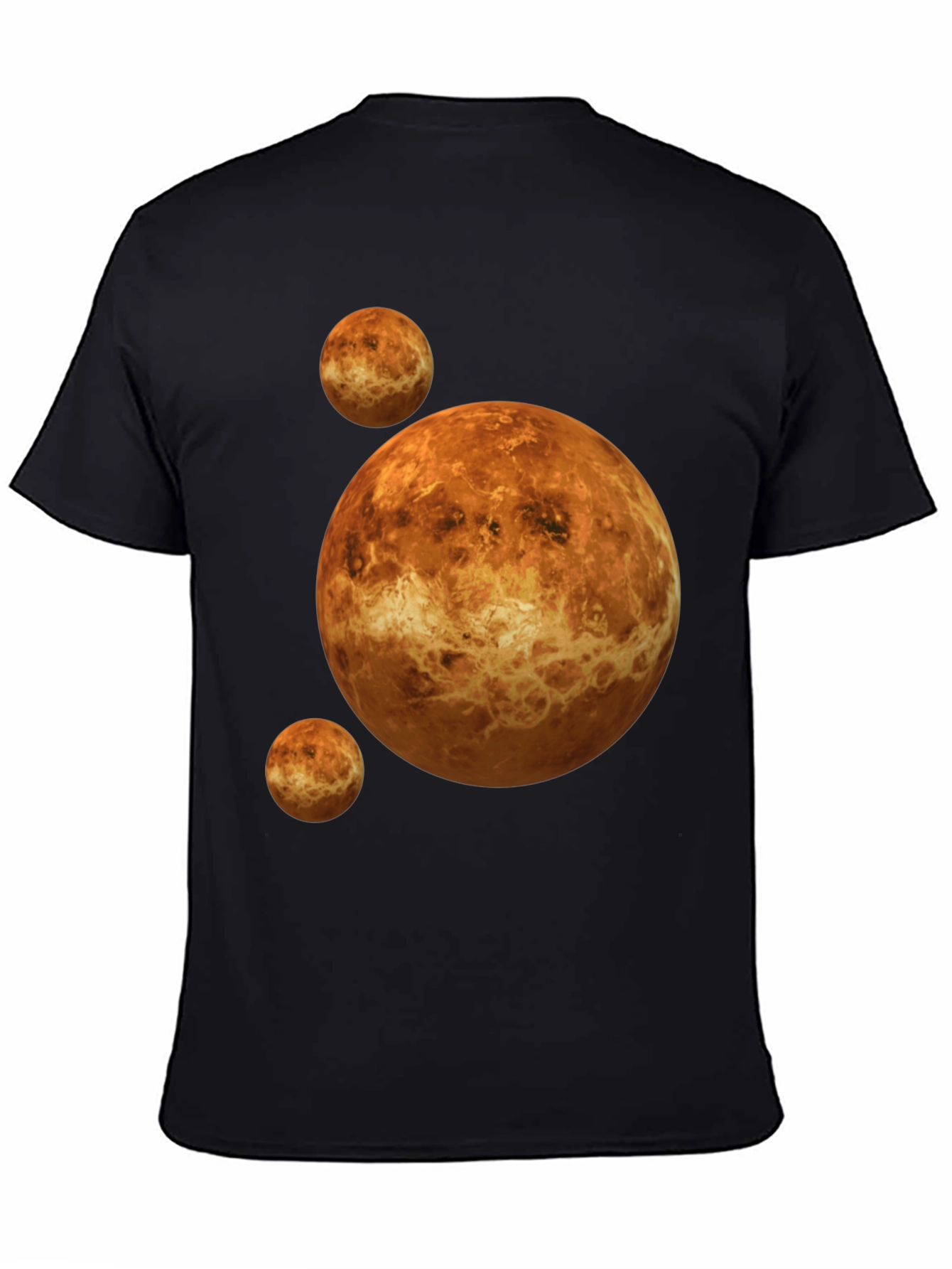 Venus Planet Graphic Black T-Shirt - Space Tee