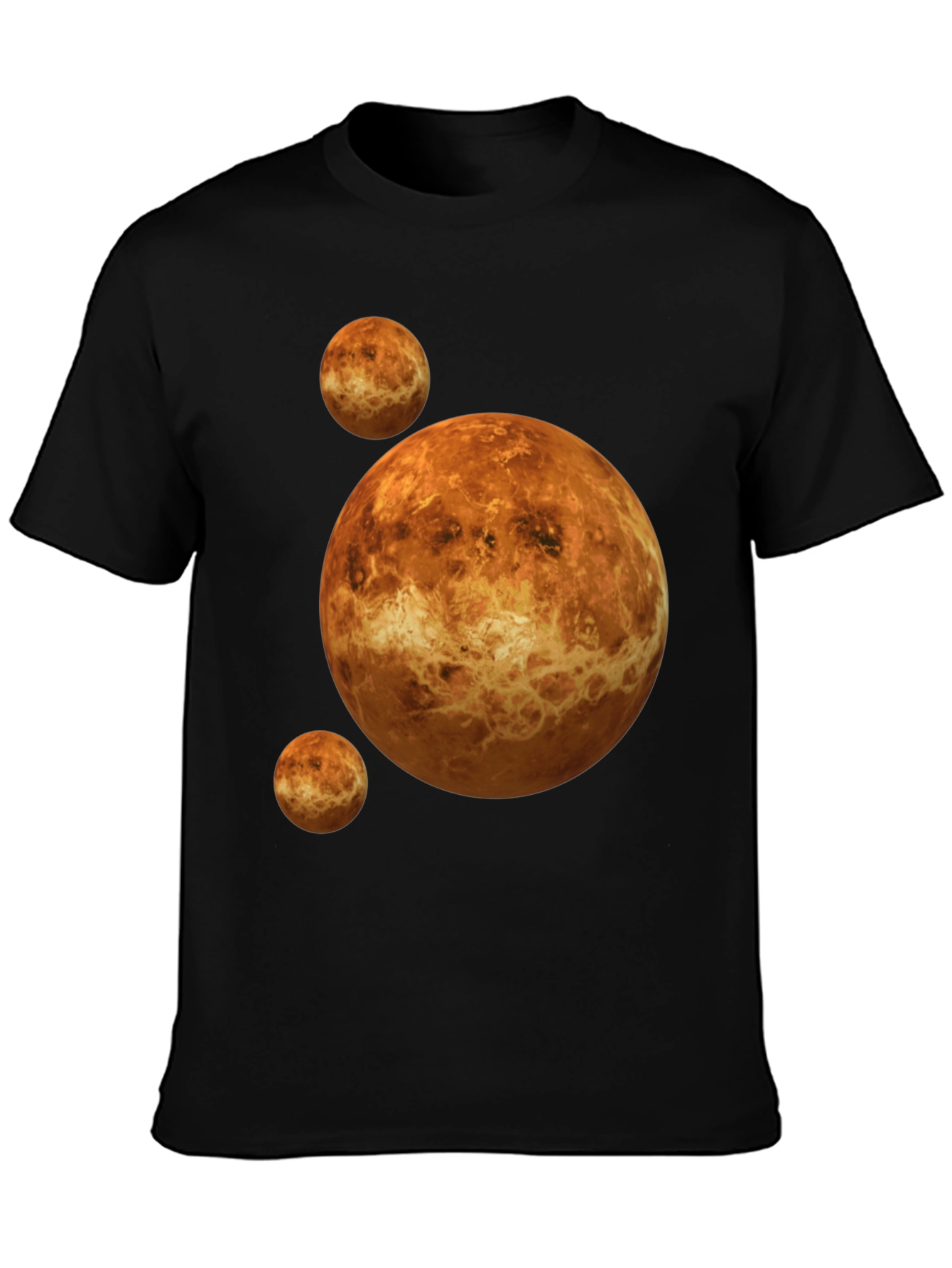 Venus Planet Graphic Black T-Shirt - Space Tee
