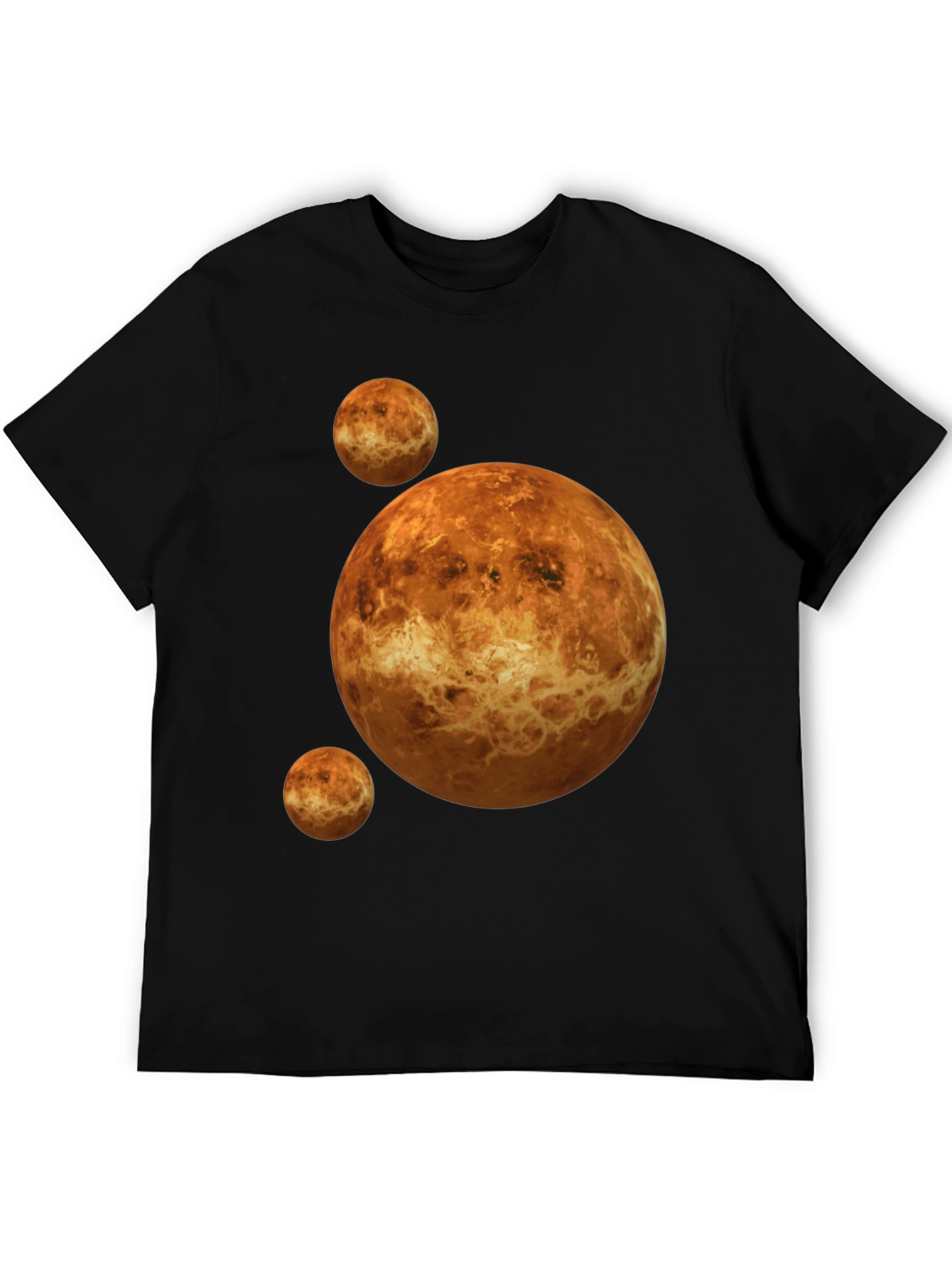 Venus Planet Graphic Black T-Shirt - Space Tee