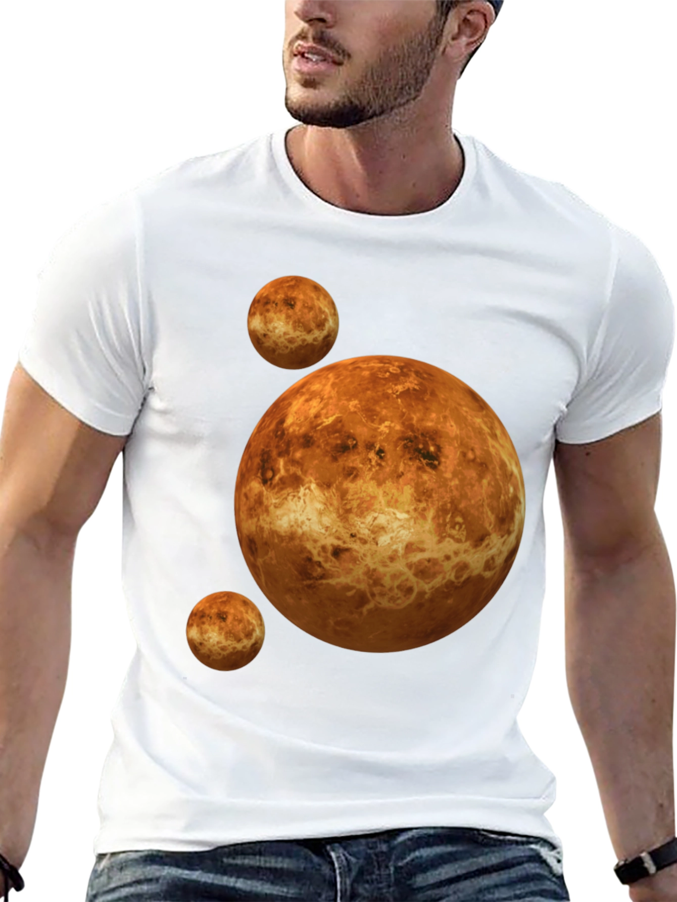 Venus Planet Graphic Black T-Shirt - Space Tee