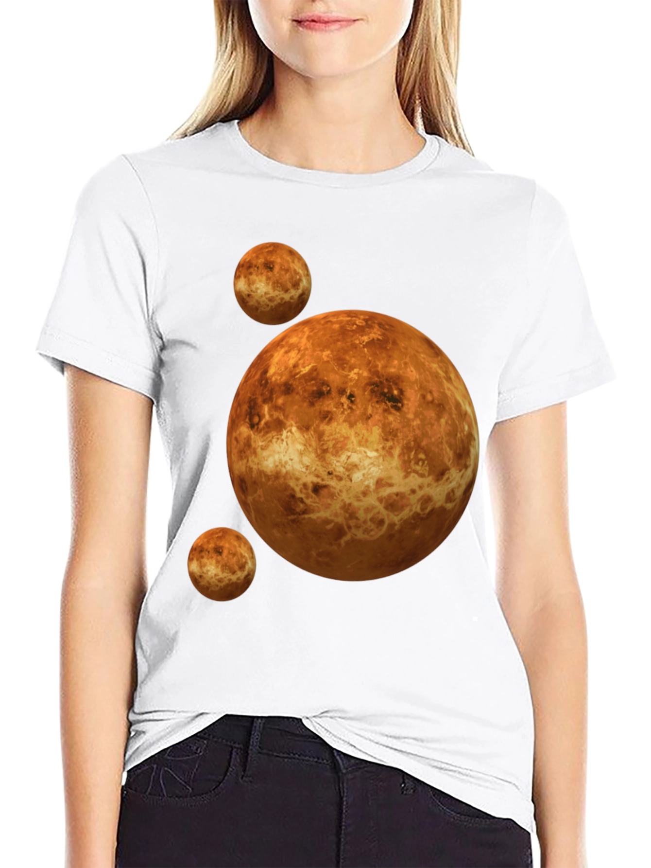 Venus Planet Graphic Black T-Shirt - Space Tee