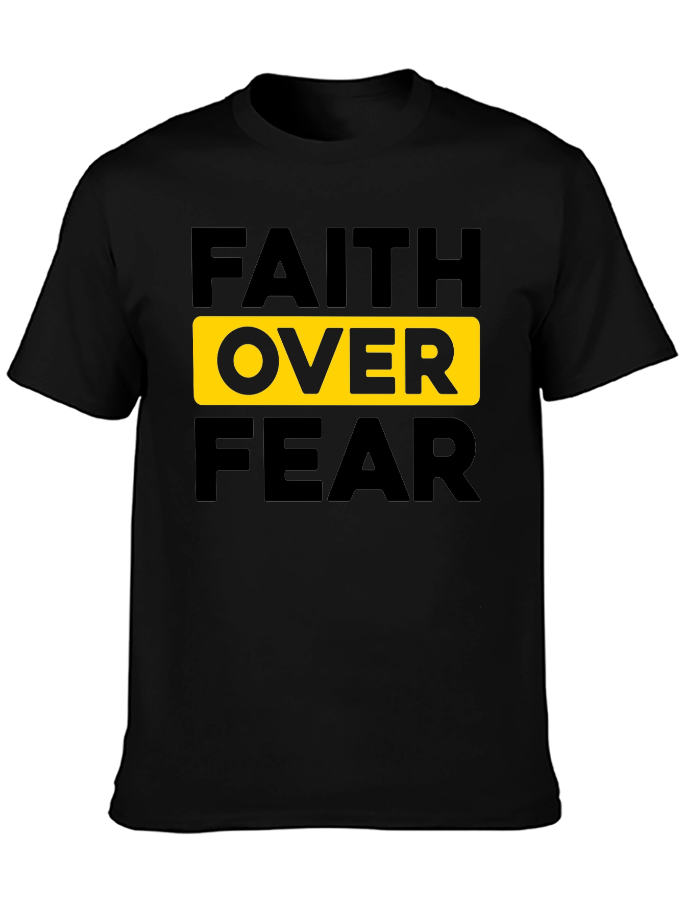 Faith Over Fear Graphic Tee - Mens Black T-Shirt