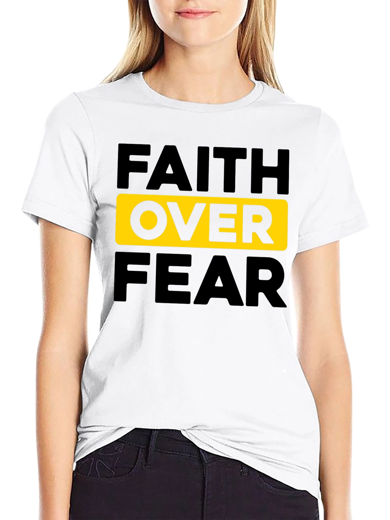 Faith Over Fear Graphic Tee - Mens Black T-Shirt