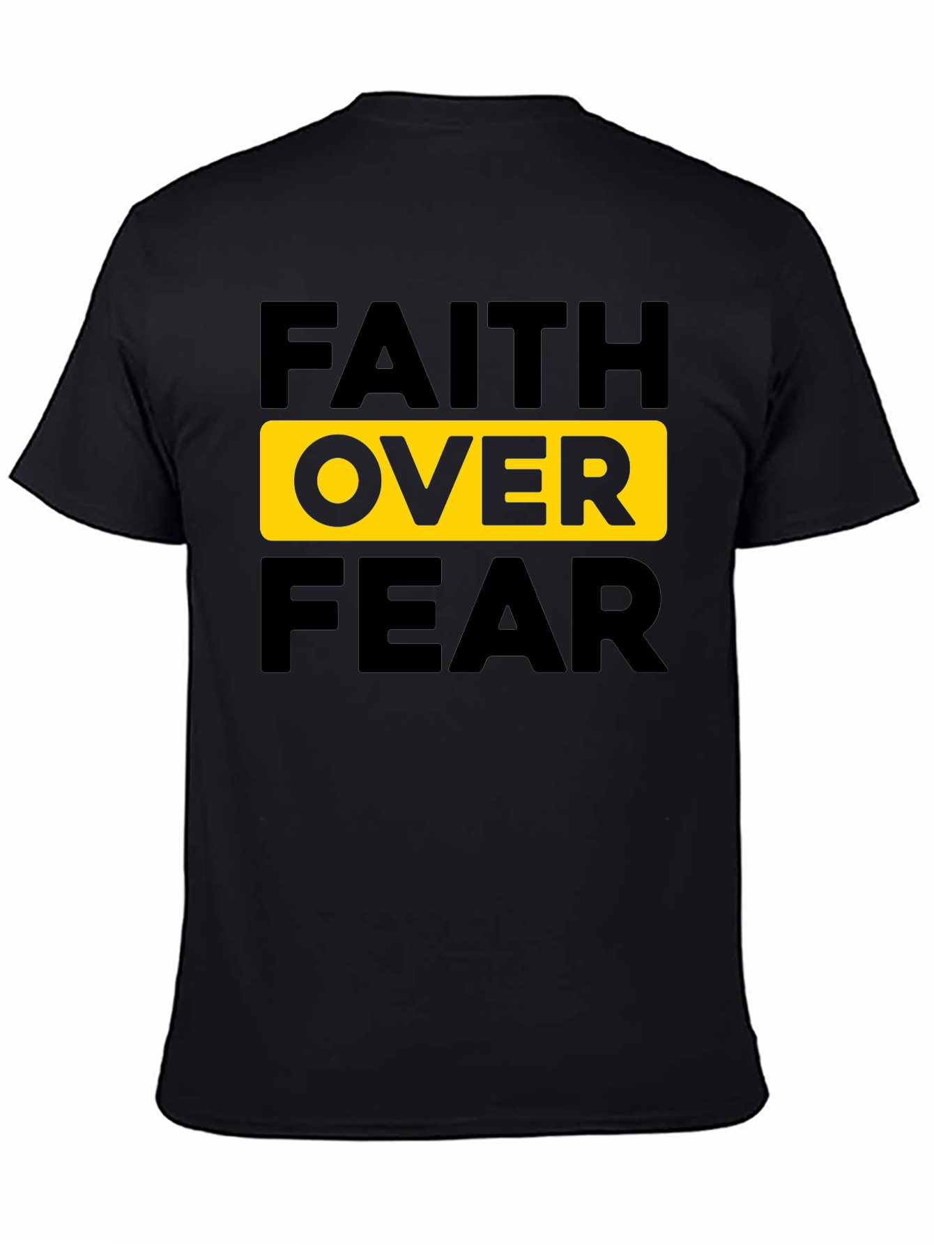 Faith Over Fear Graphic Tee - Mens Black T-Shirt