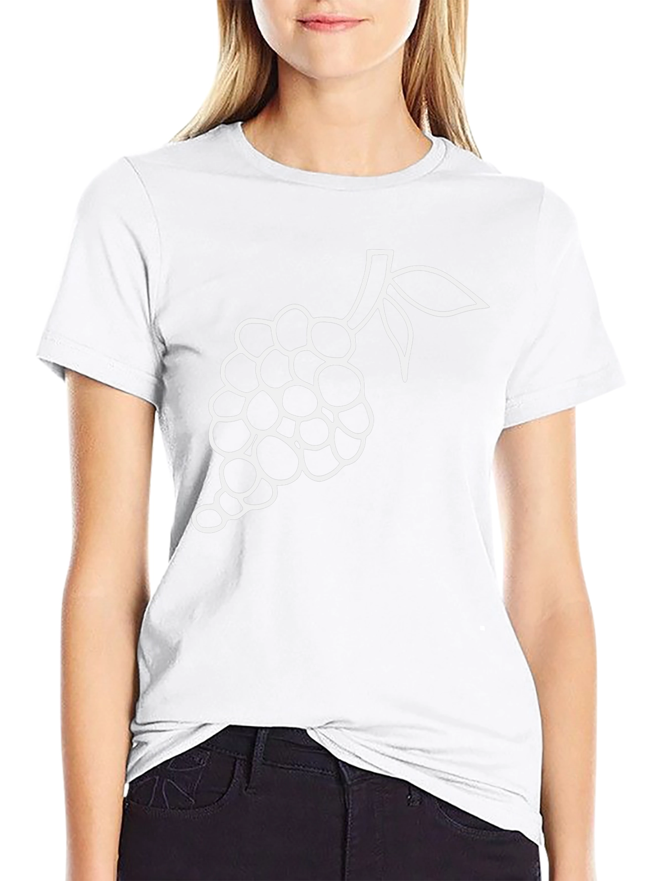 Grapes Graphic Tee - Black Cotton Casual T-Shirt