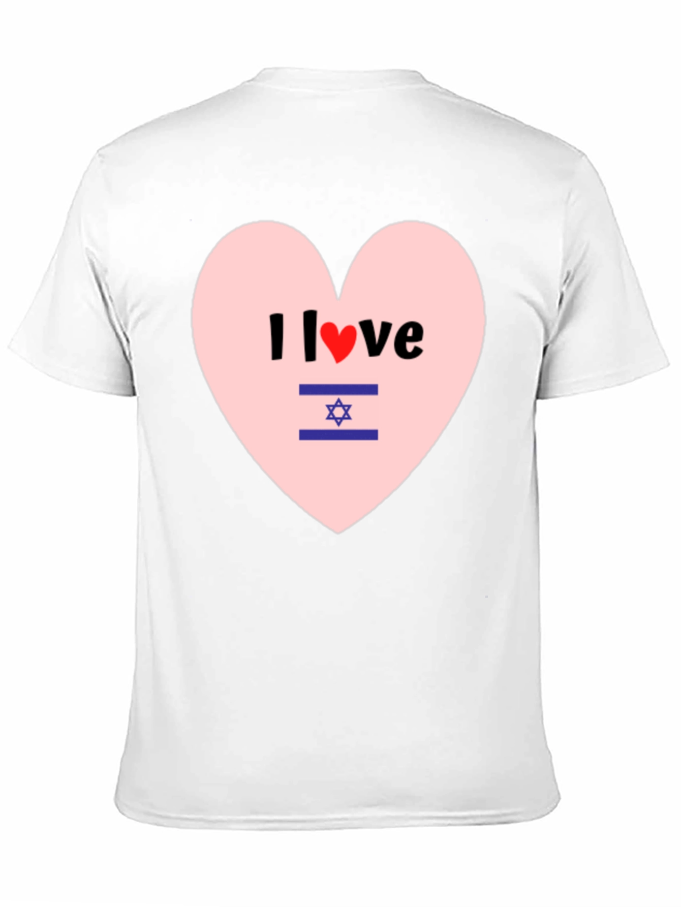 I Love Israel T-Shirt Heart Design Black