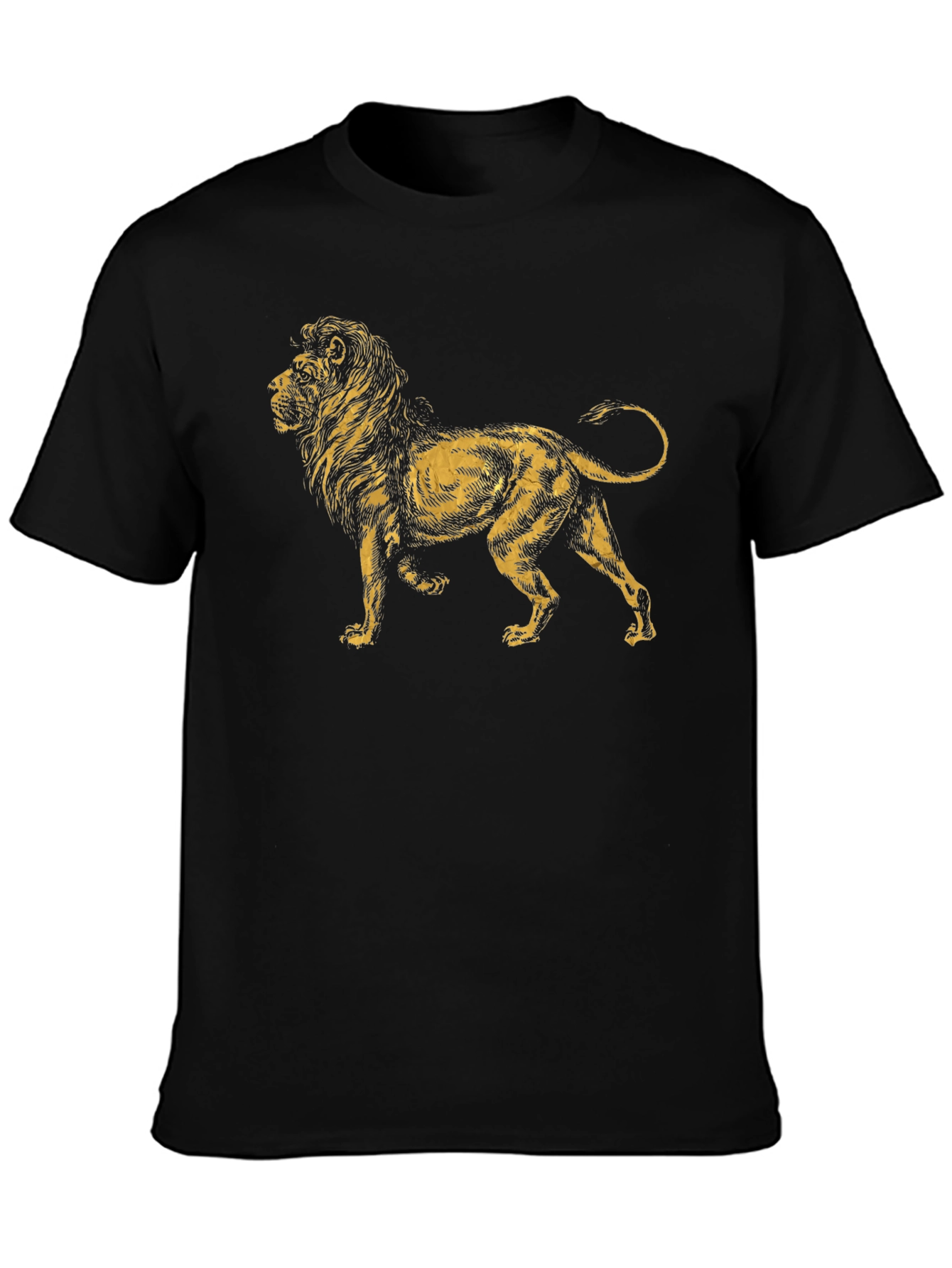 Lion Graphic Tee - Black Unisex T-Shirt