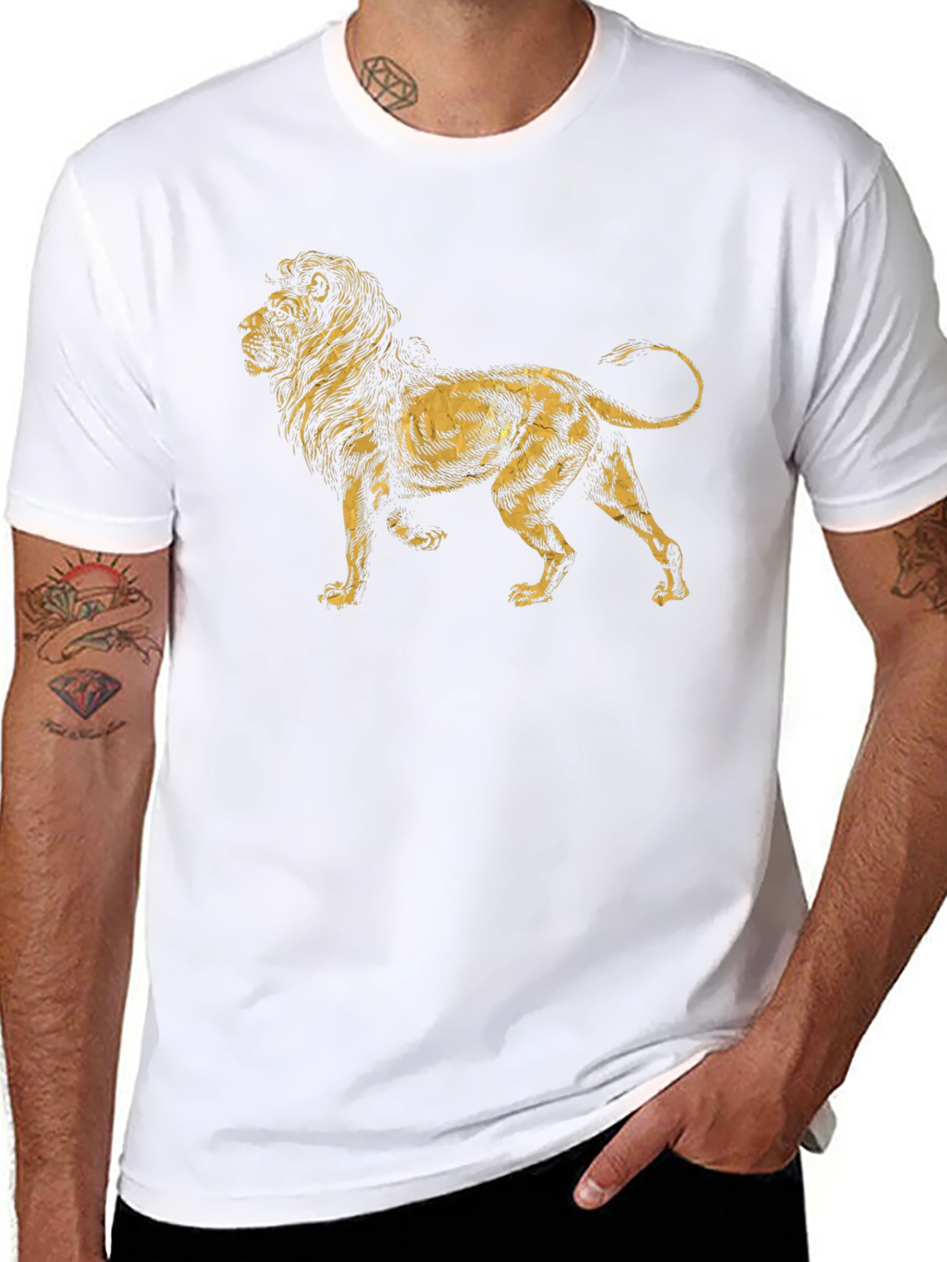Lion Graphic Tee - Black Unisex T-Shirt