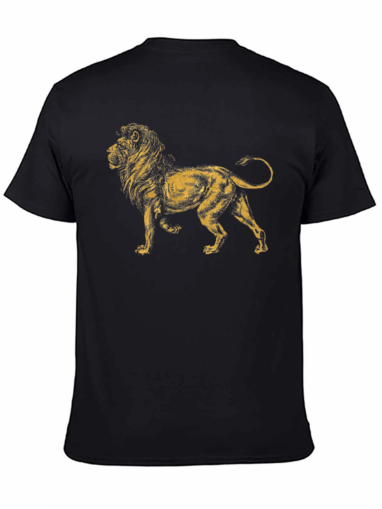 Lion Graphic Tee - Black Unisex T-Shirt