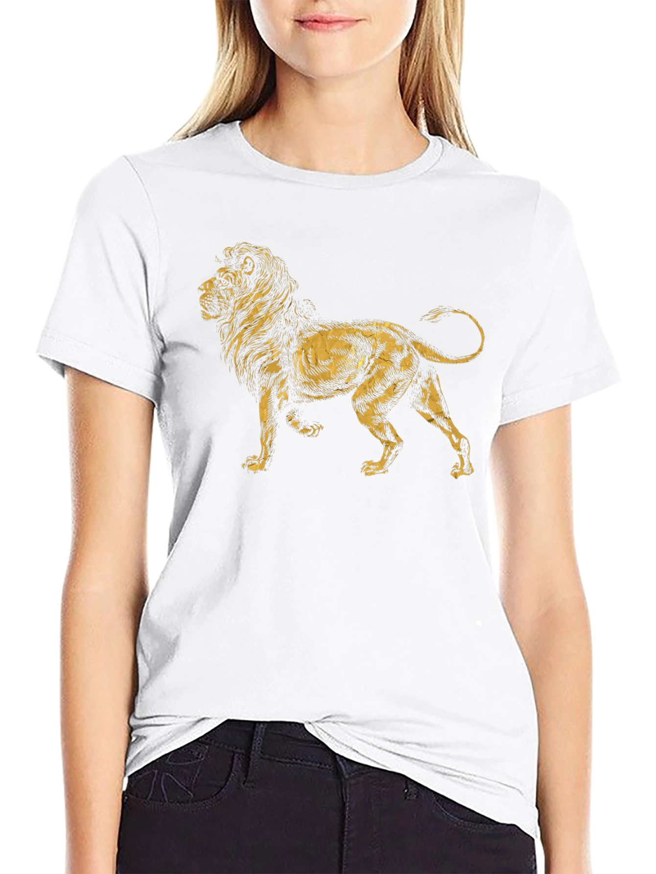 Lion Graphic Tee - Black Unisex T-Shirt