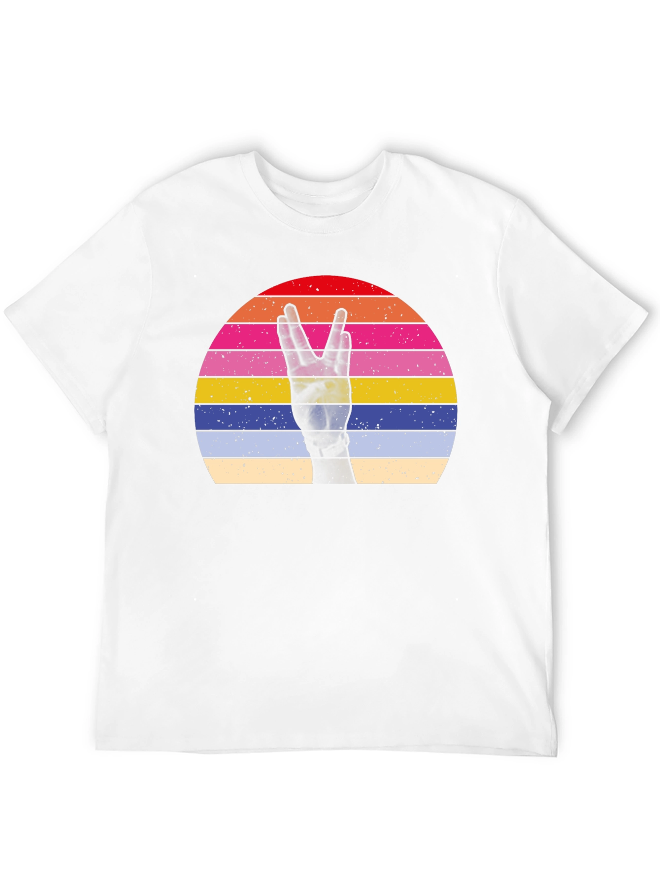 Retro Sunset Peace Sign Graphic T-Shirt