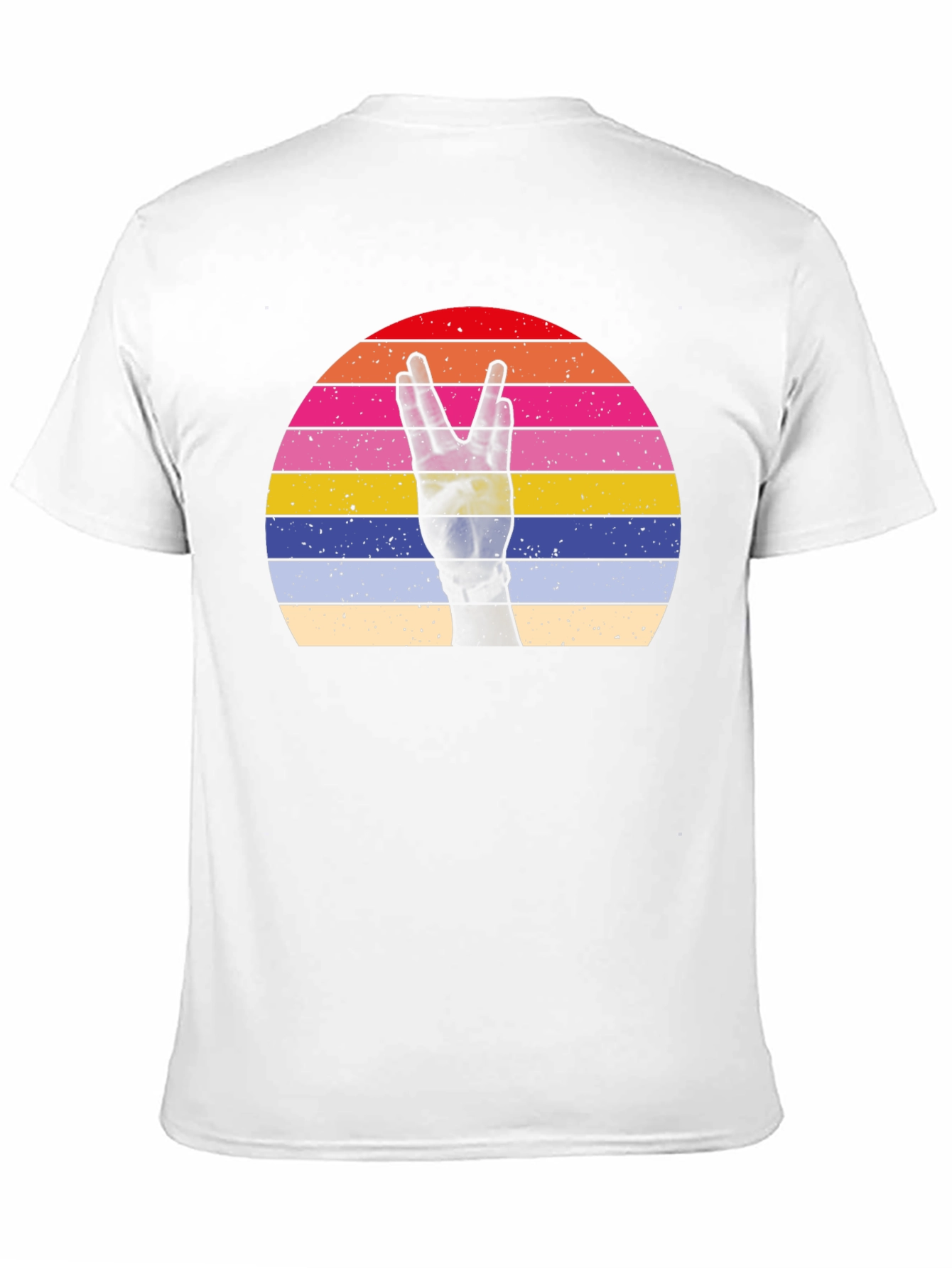 Retro Sunset Peace Sign Graphic T-Shirt
