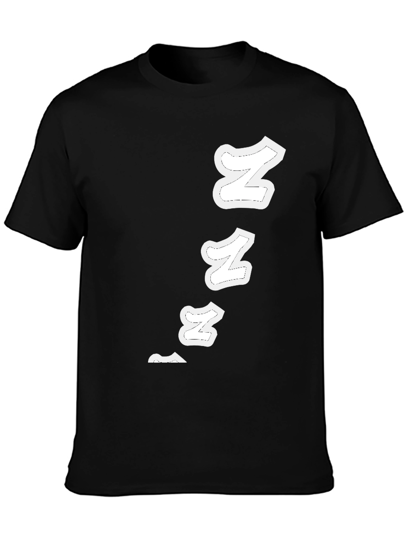 Sleepy Zs Black Cotton Graphic T-Shirt