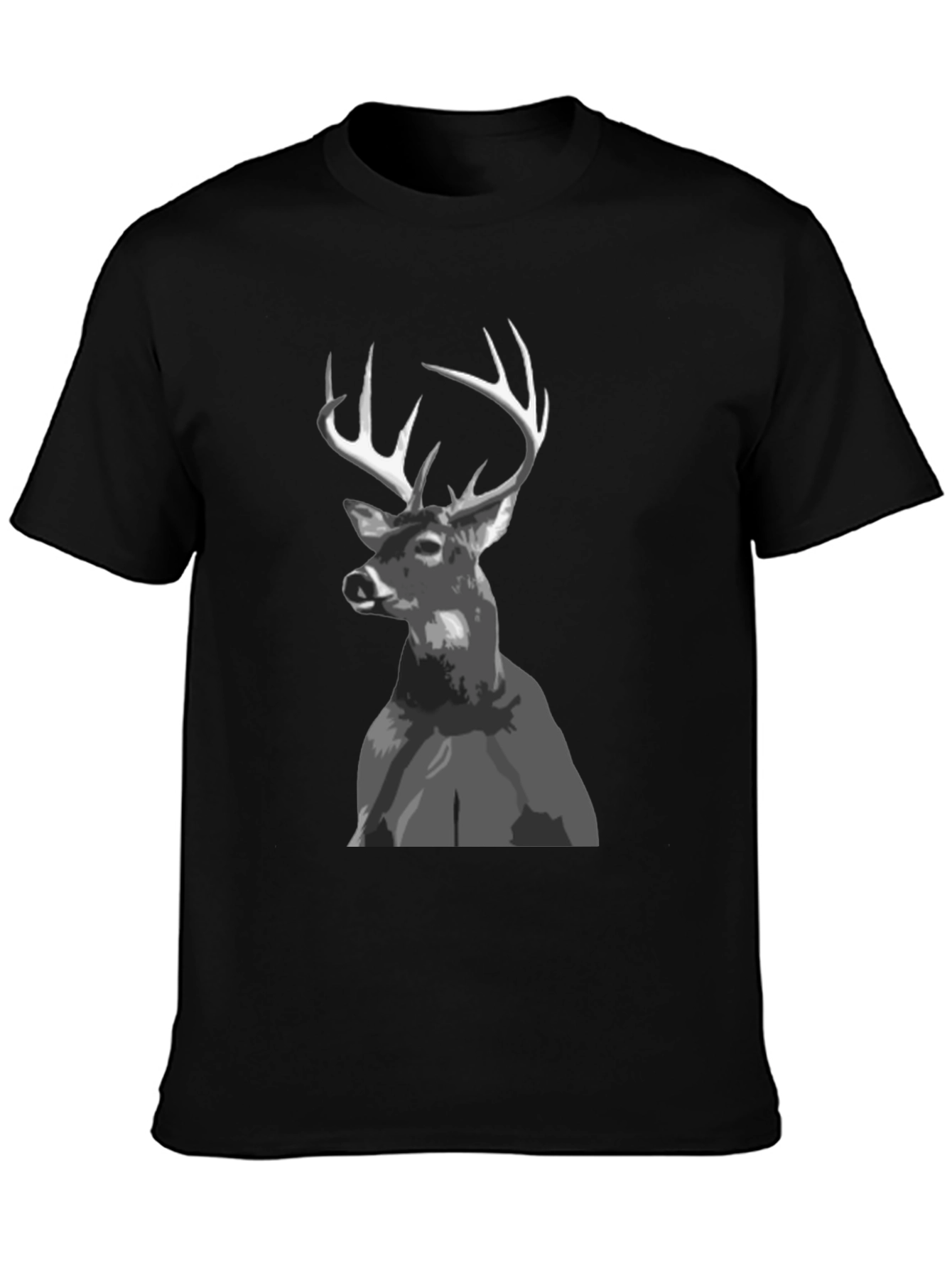 Buck Deer Graphic Tee - Black