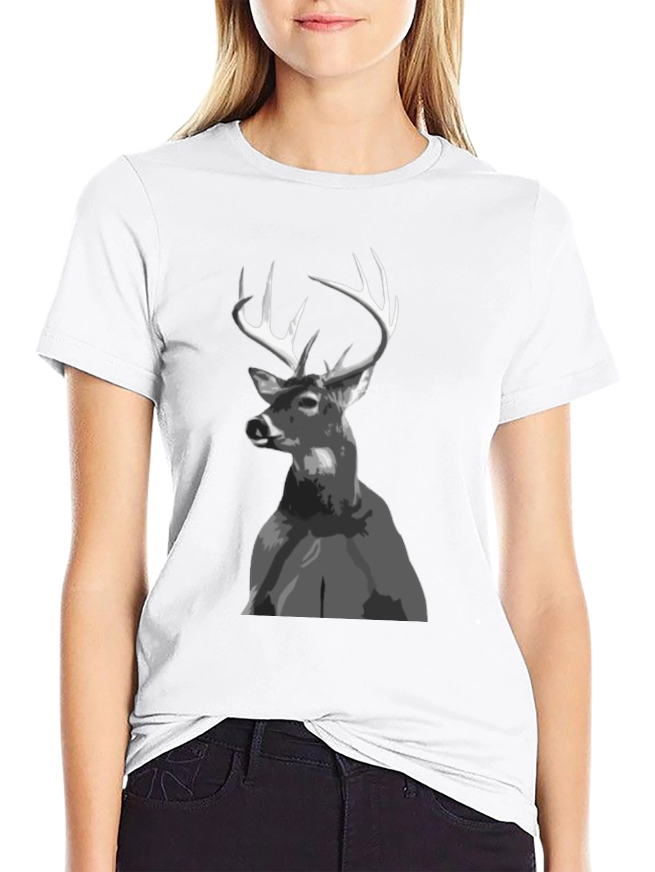 Buck Deer Graphic Tee - Black
