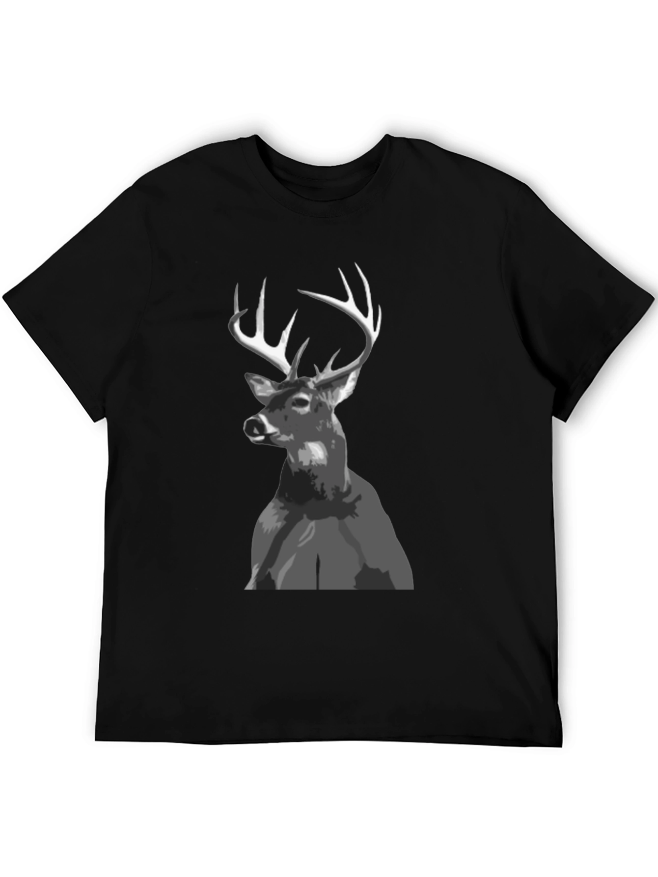 Buck Deer Graphic Tee - Black