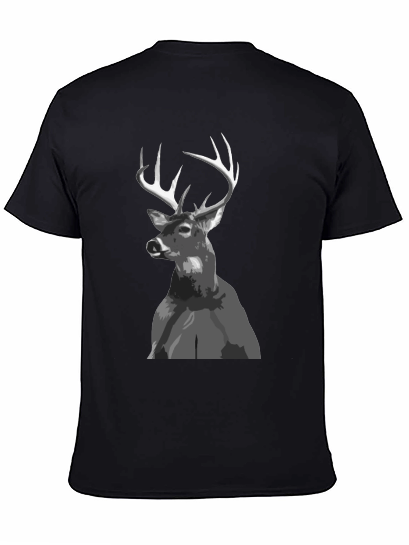 Buck Deer Graphic Tee - Black