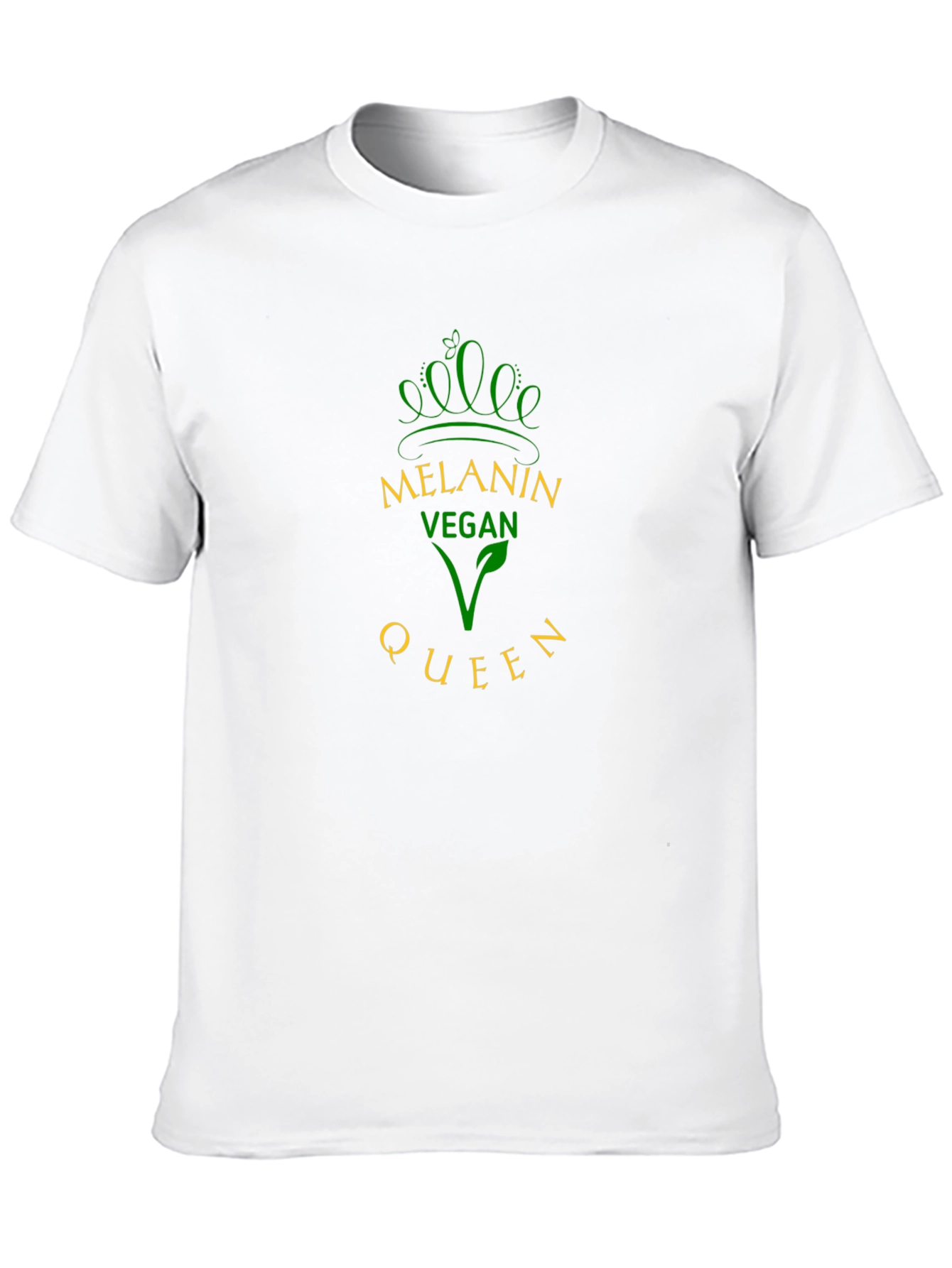 Melanin Vegan Queen Black Graphic T-Shirt