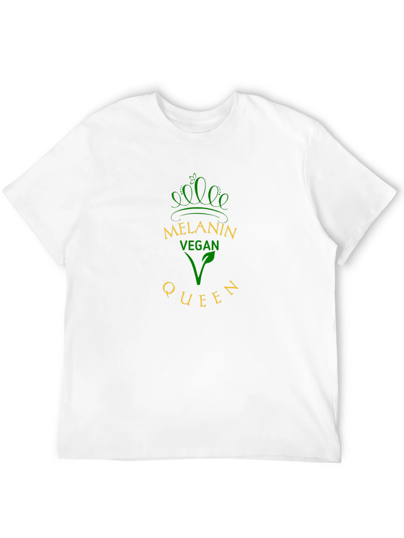 Melanin Vegan Queen Black Graphic T-Shirt