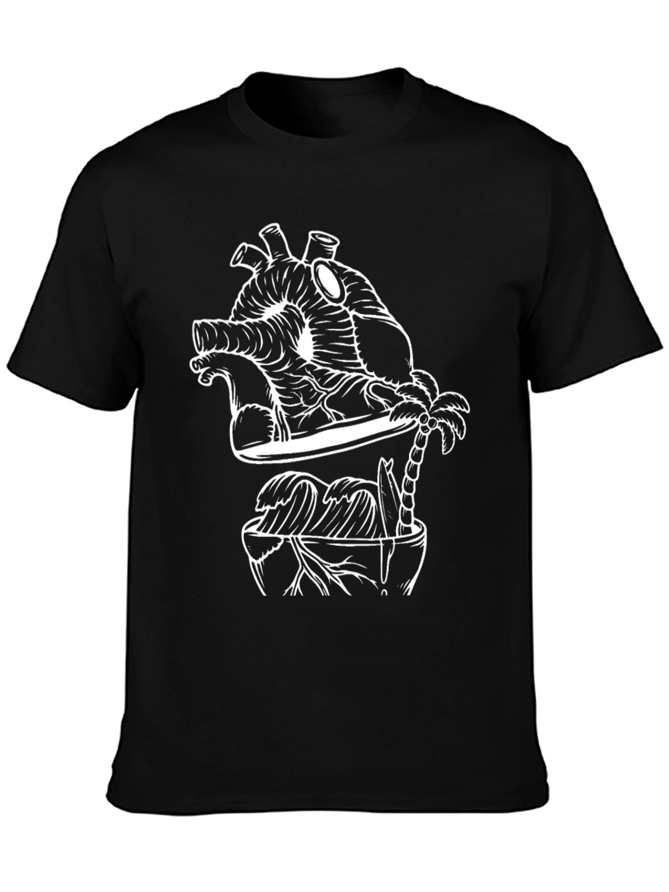 Heart Surf T-Shirt - Unique Graphic Tee