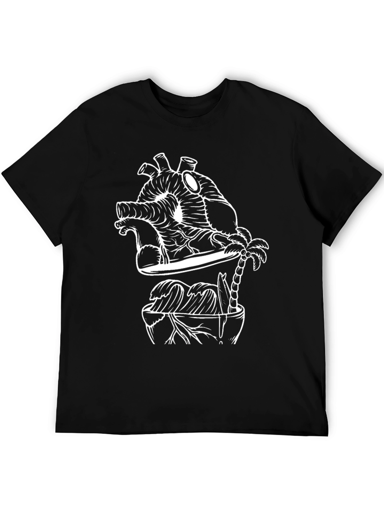 Heart Surf T-Shirt - Unique Graphic Tee