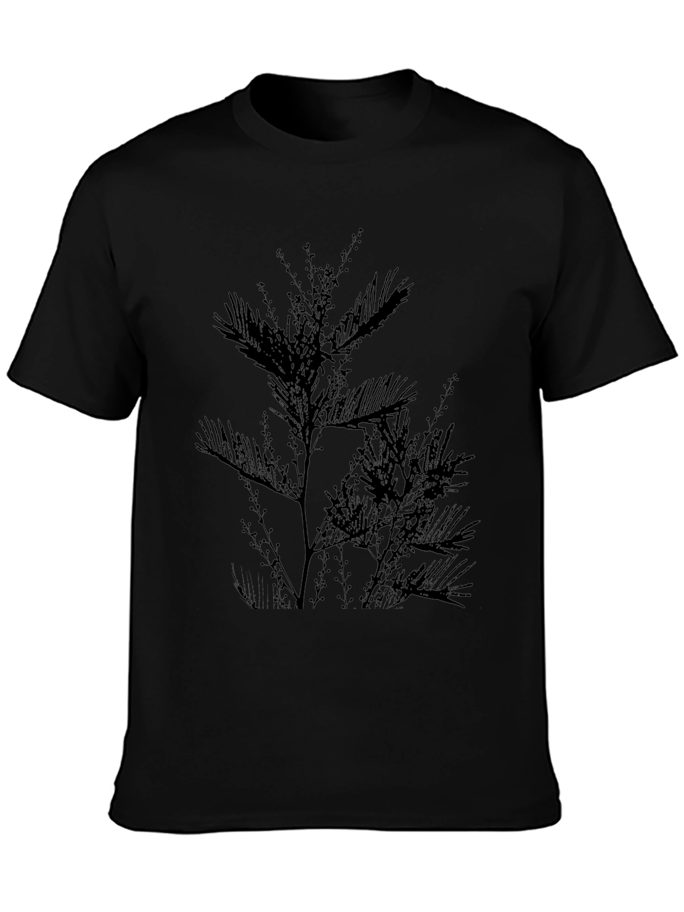 Botanical Silhouette Black T-Shirt