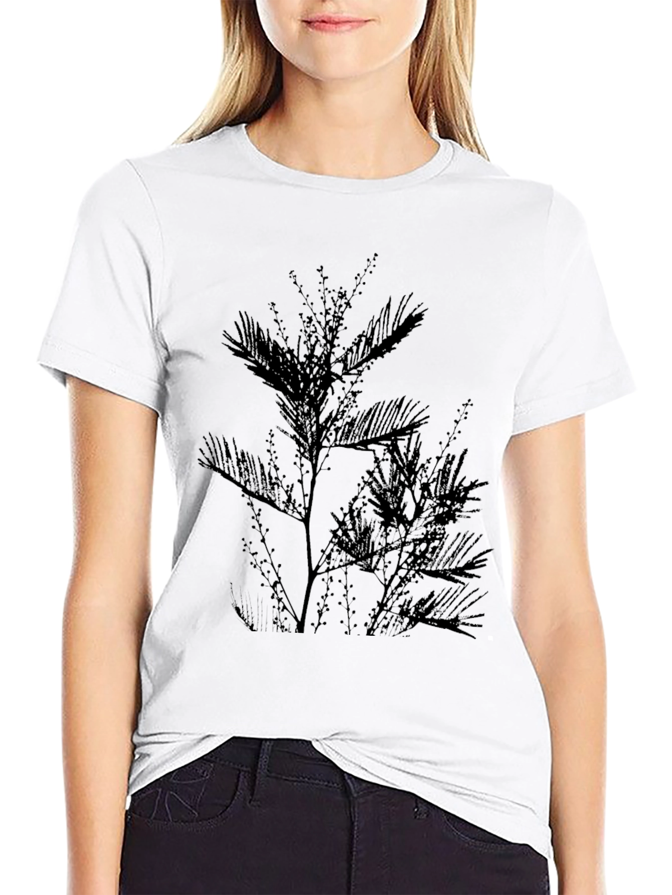 Botanical Silhouette Black T-Shirt