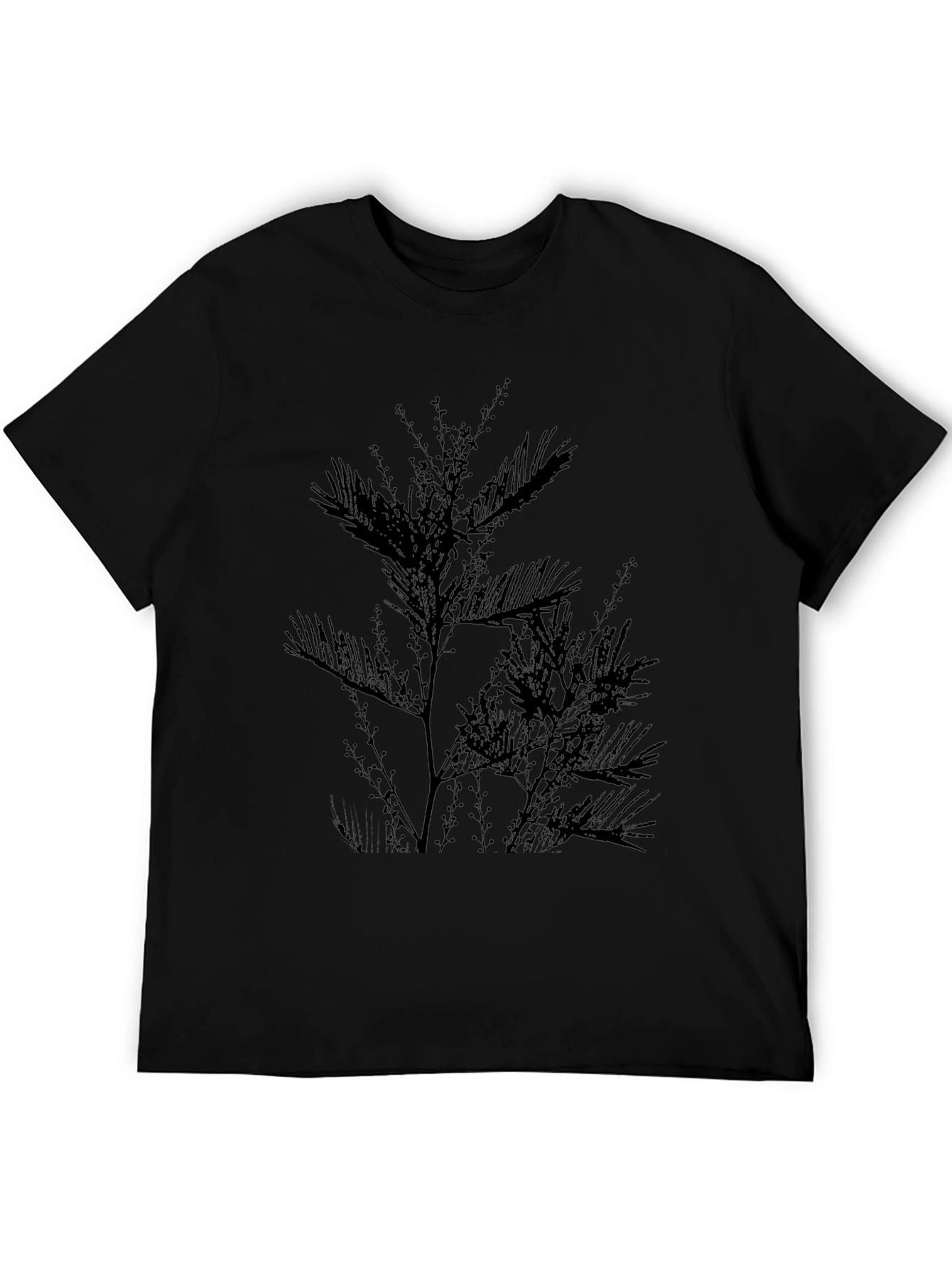Botanical Silhouette Black T-Shirt