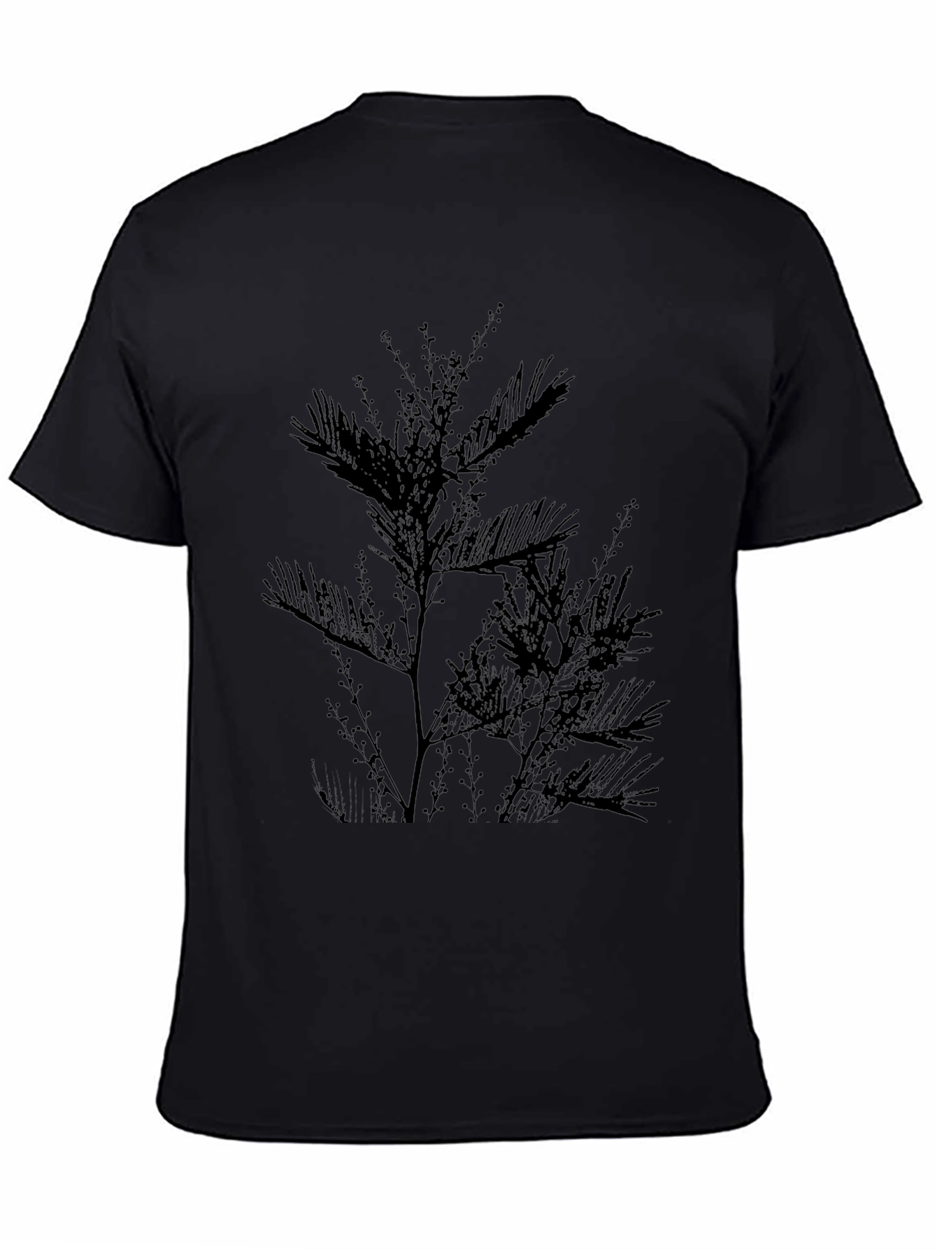 Botanical Silhouette Black T-Shirt