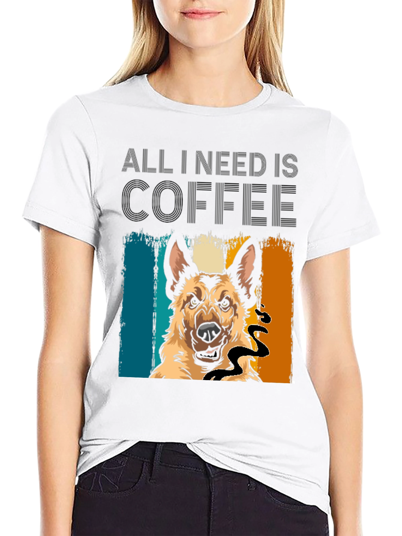 All I Need Is Coffee & Dog T-Shirt – Funny Dog Lover Coffee Tee