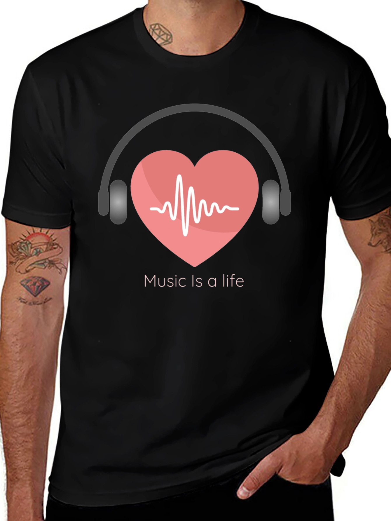 Music Is A Life Graphic Tee