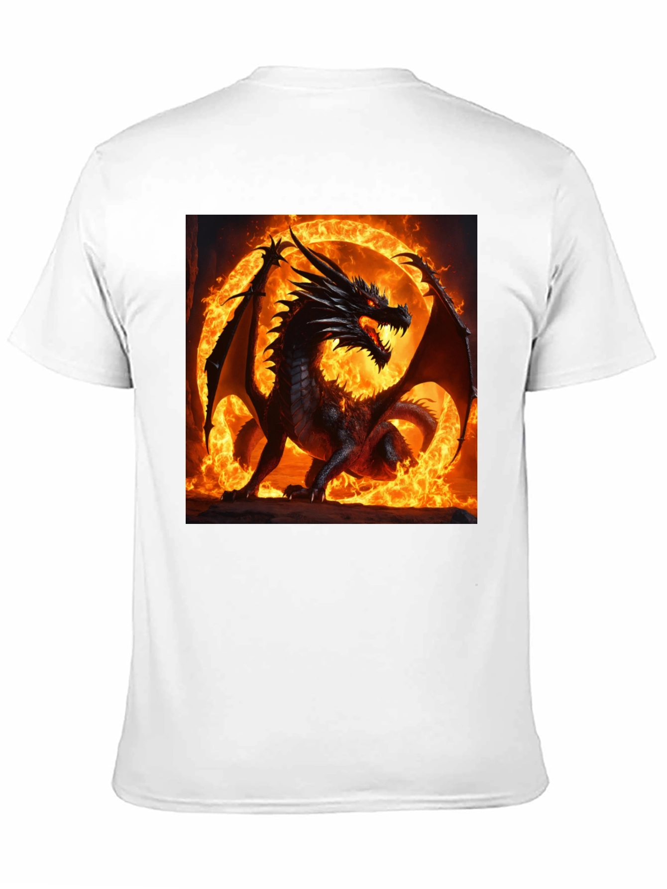 Fiery Dragon Graphic T-Shirt