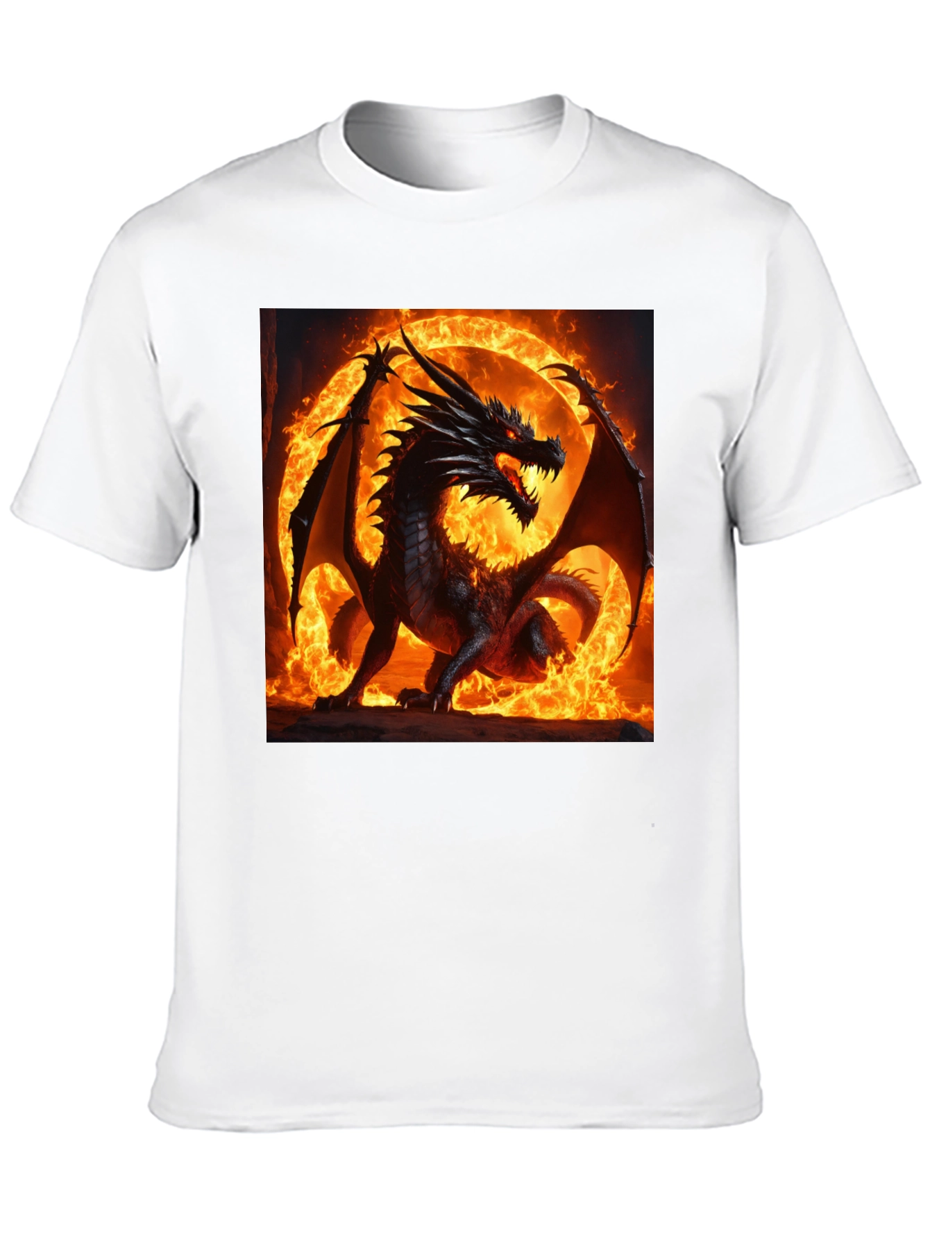 Fiery Dragon Graphic T-Shirt